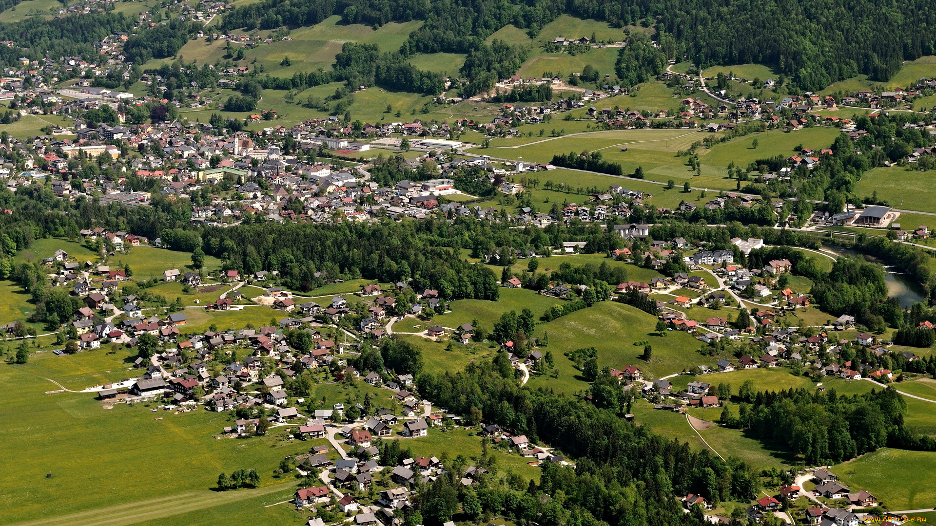 города, пейзажи, австрия, бад, гоизерн