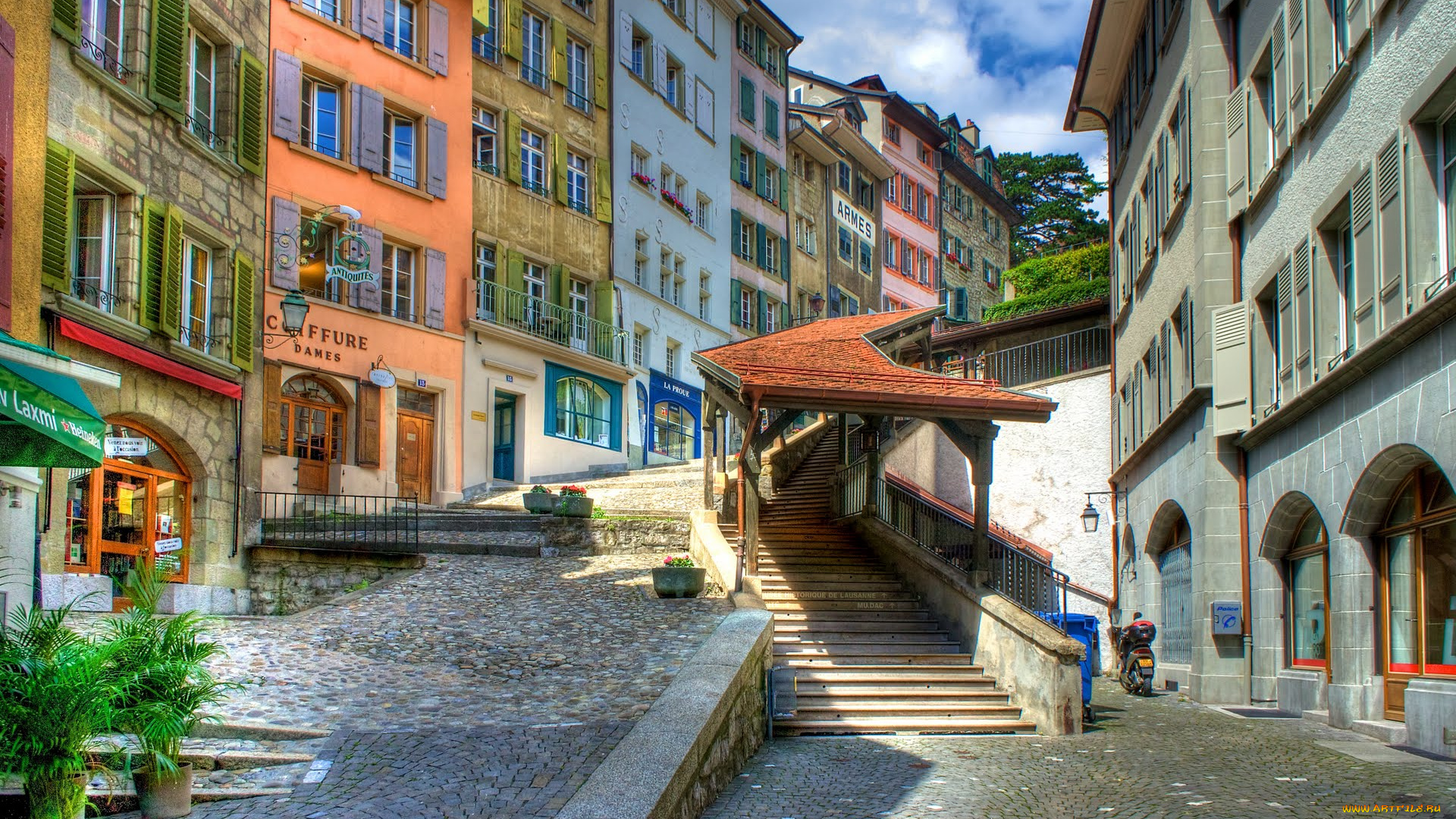 города, улицы, площади, набережные, лозанна, во, швейцария