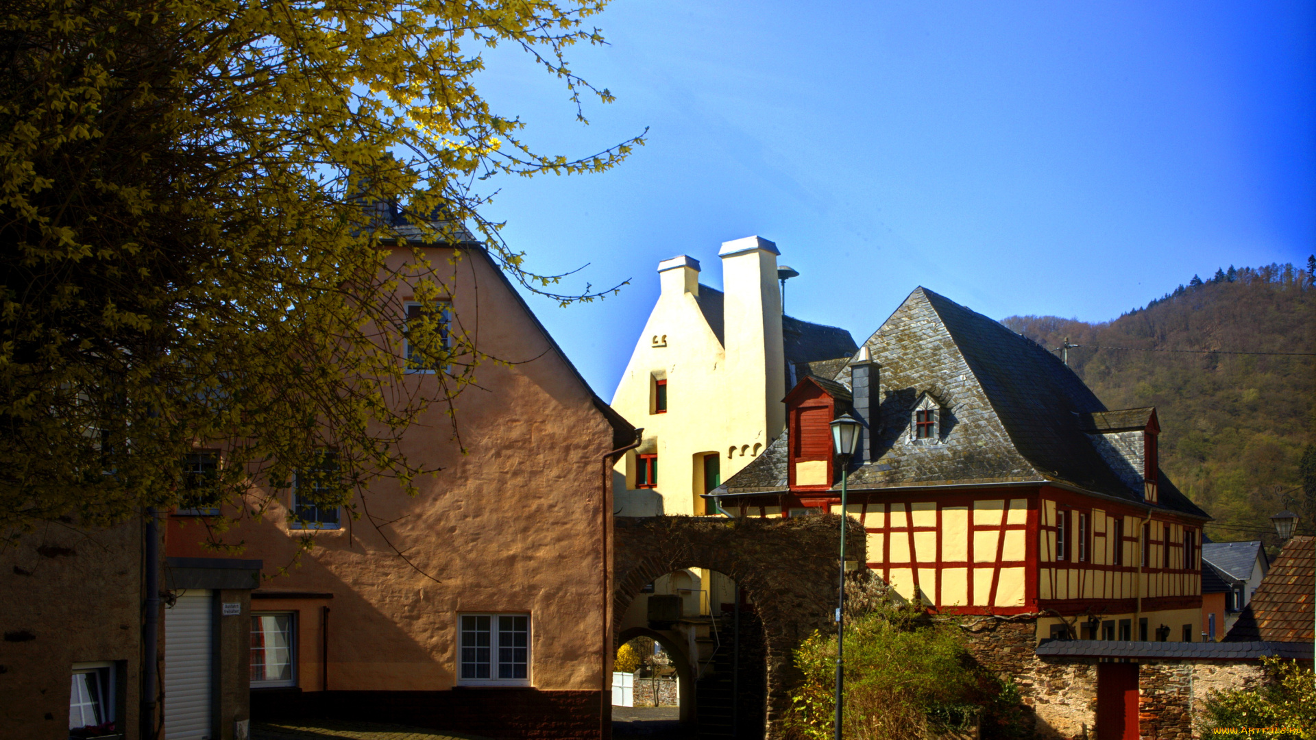 города, здания, дома, германия, бруттиг-фанкель