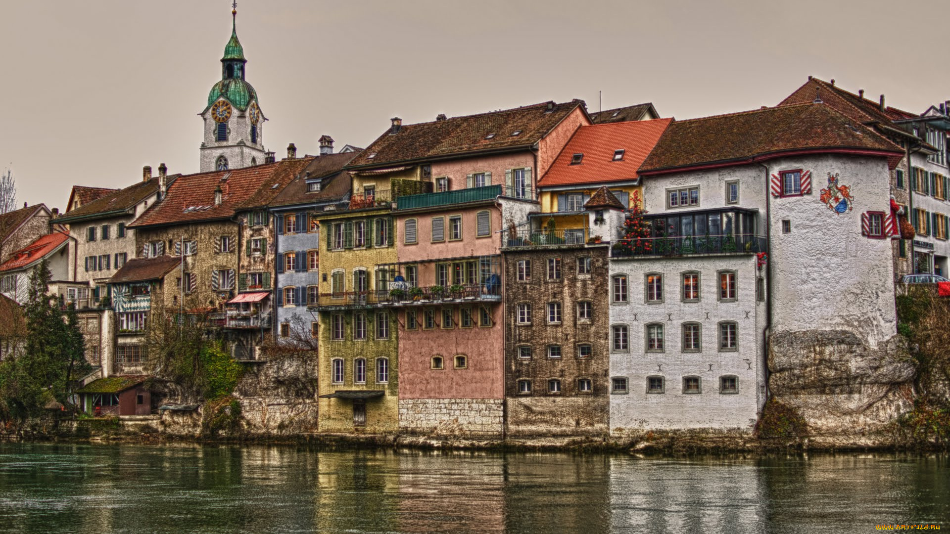 города, здания, дома, ольтен, золотурн, швейцария