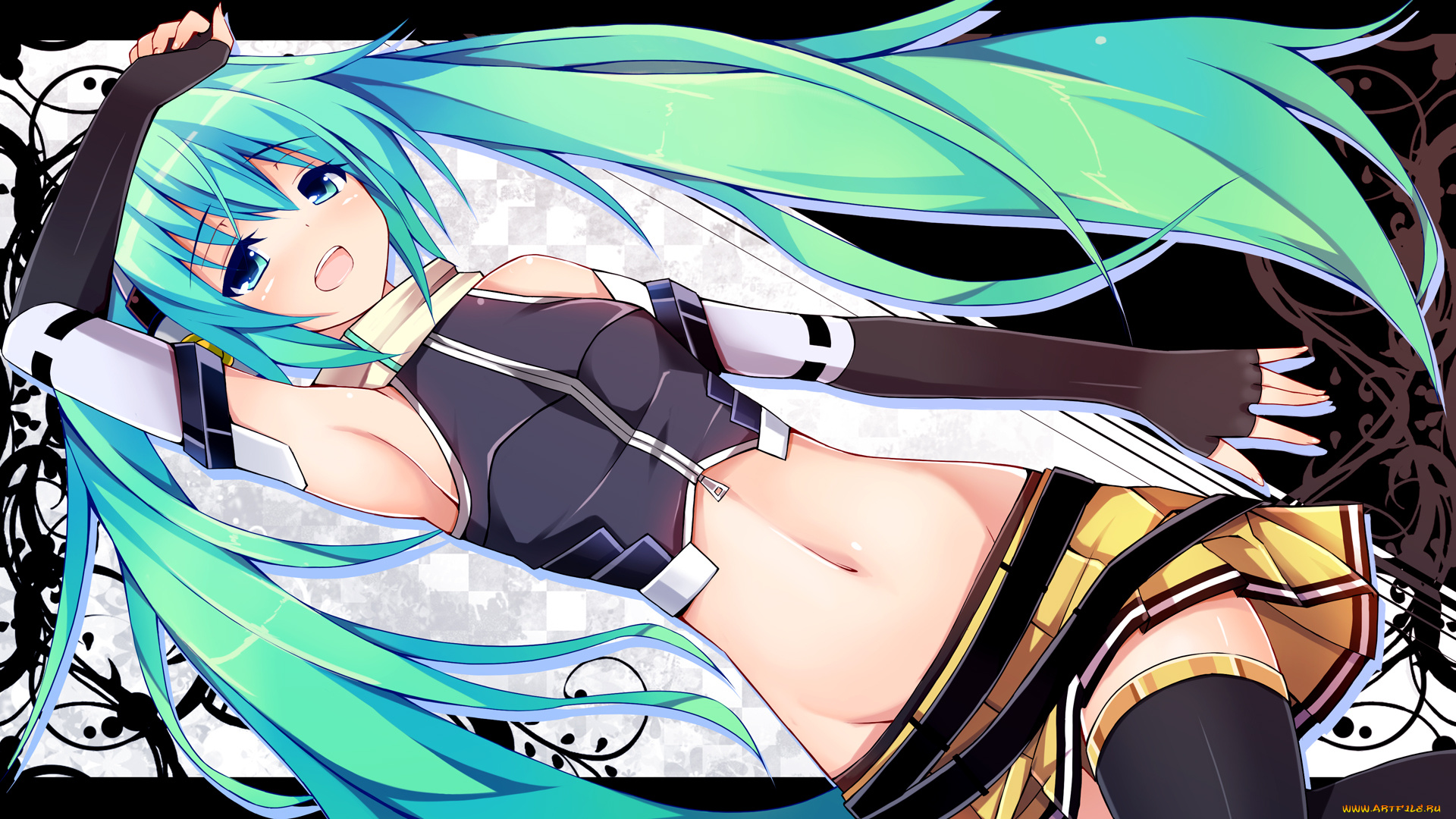 hatsune, miku, аниме, vocaloid
