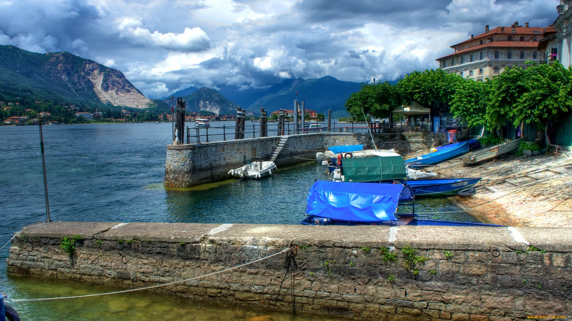 корабли, порты, причалы, стреза, пьемонт, италия