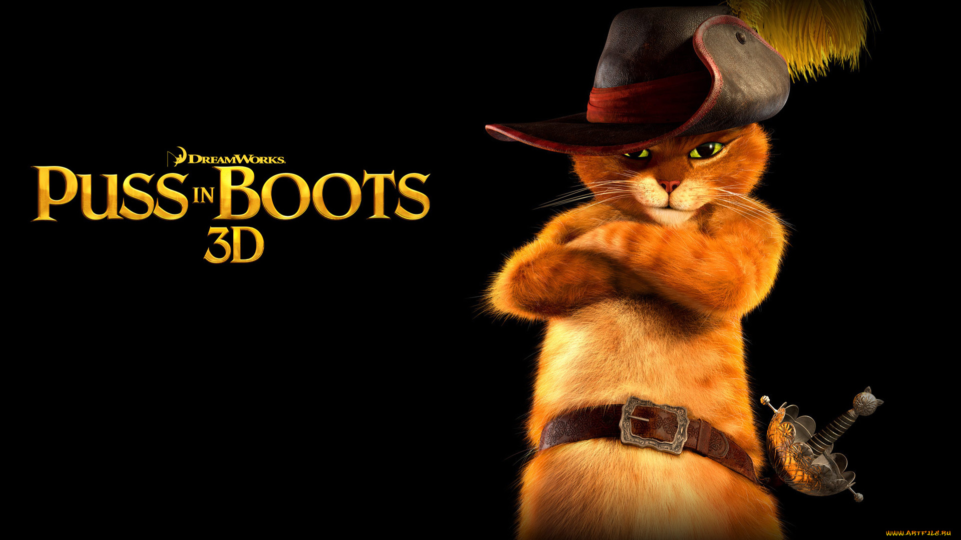 мультфильмы, puss, in, boots, кот, в, сапогах