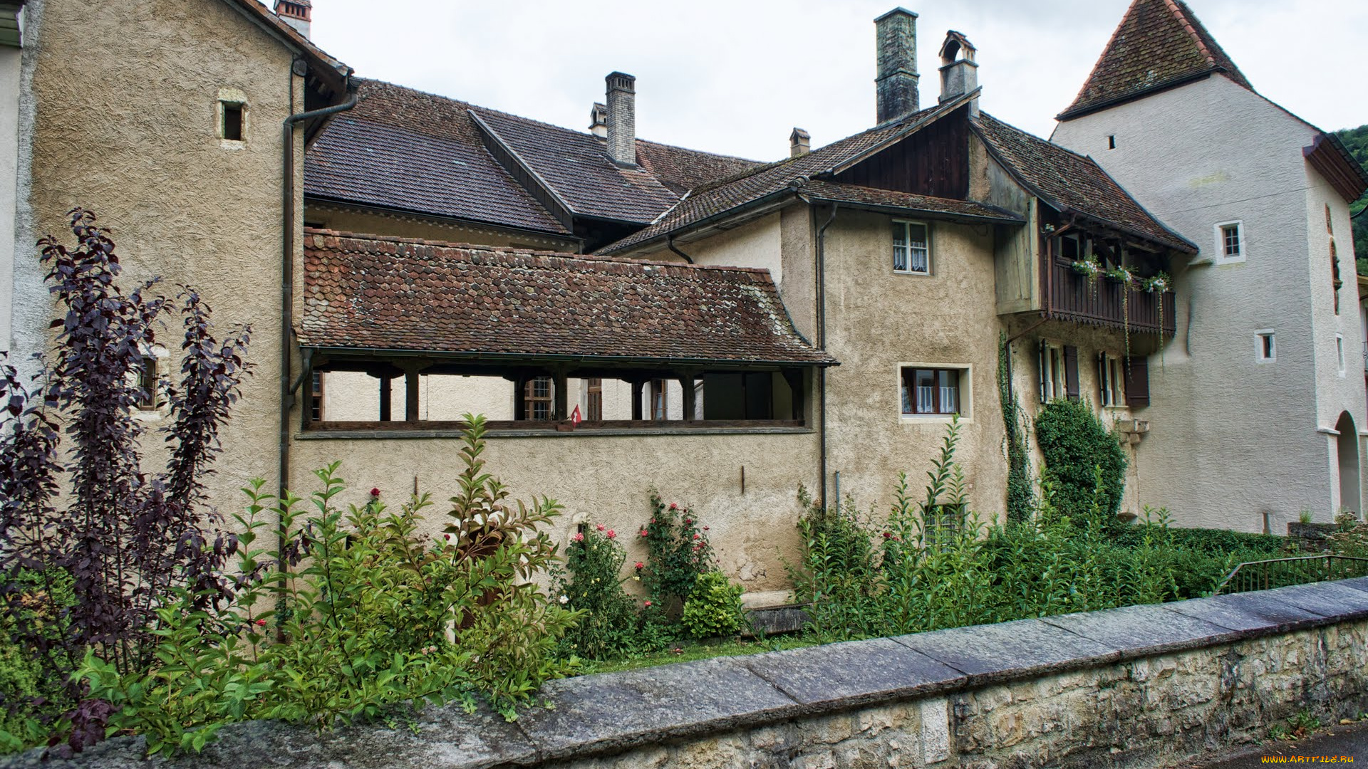 сент, урсан, города, здания, дома, швейцария, jura