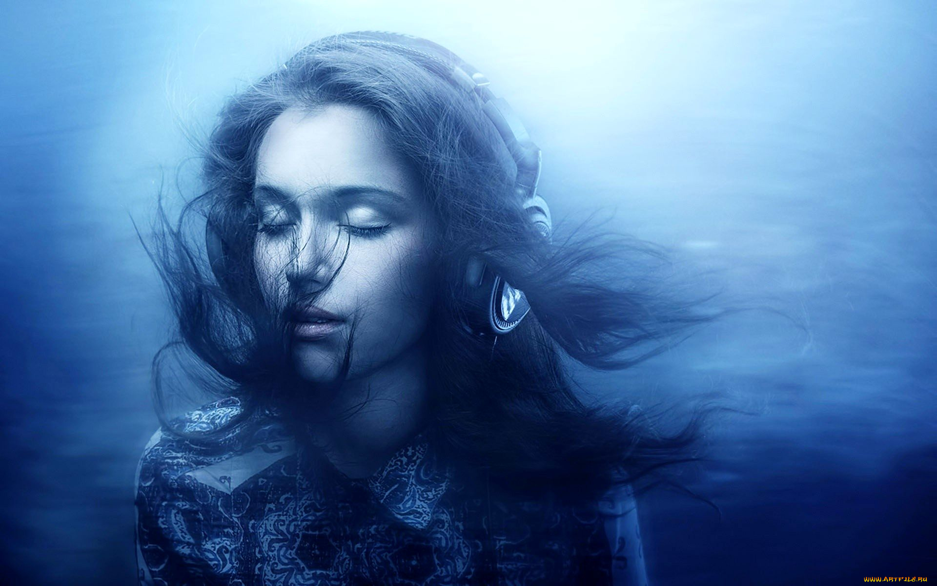 -Unsort, Креатив, девушки, unsort, креатив, вода, наушники