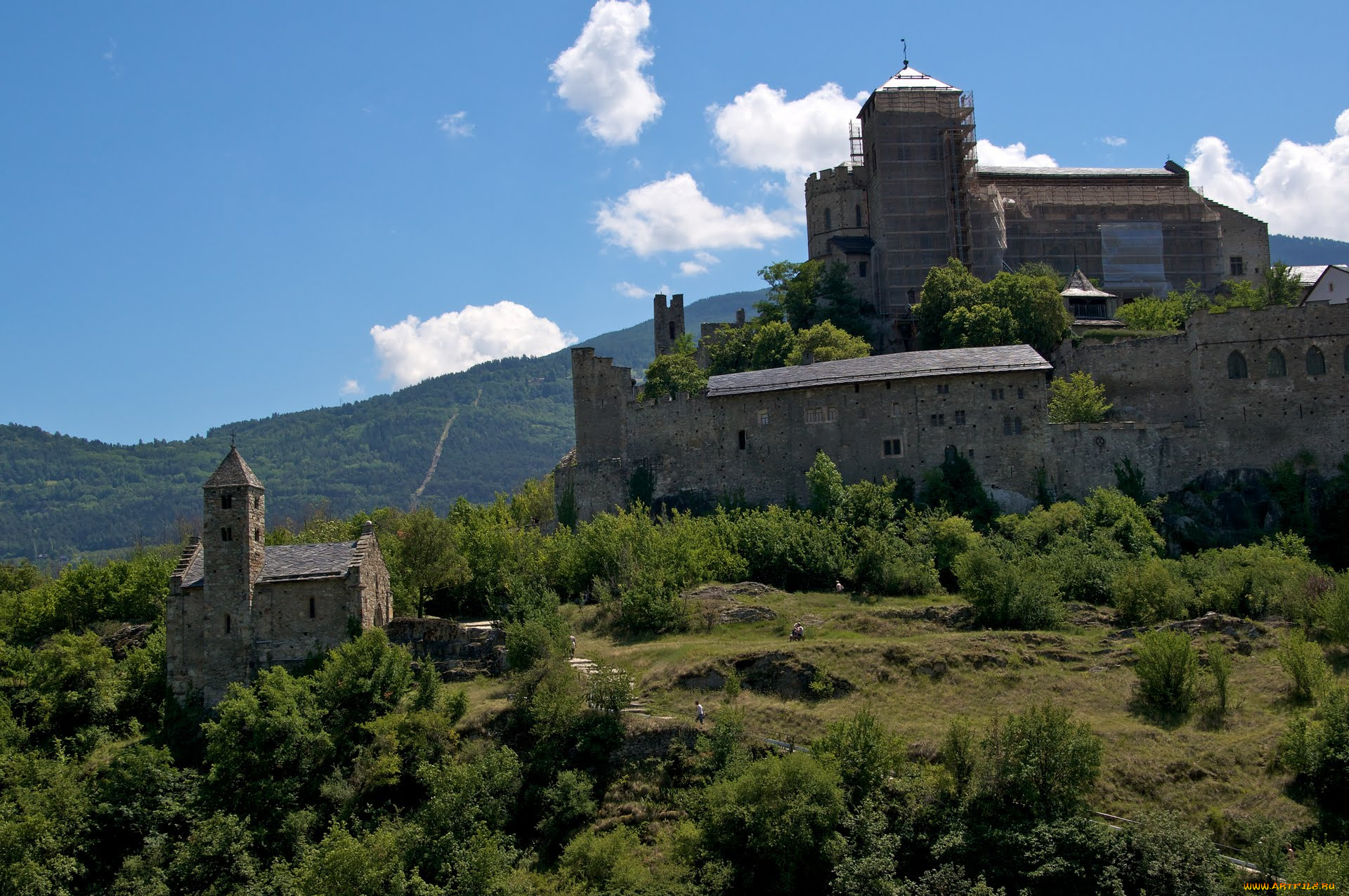 chateau, de, valere, города, дворцы, замки, крепости, швейцария