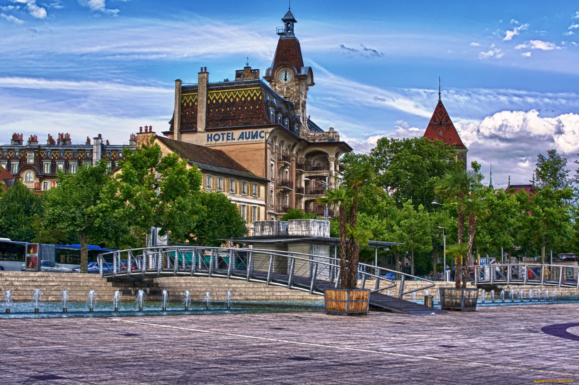 города, мосты, швейцария, лозанна