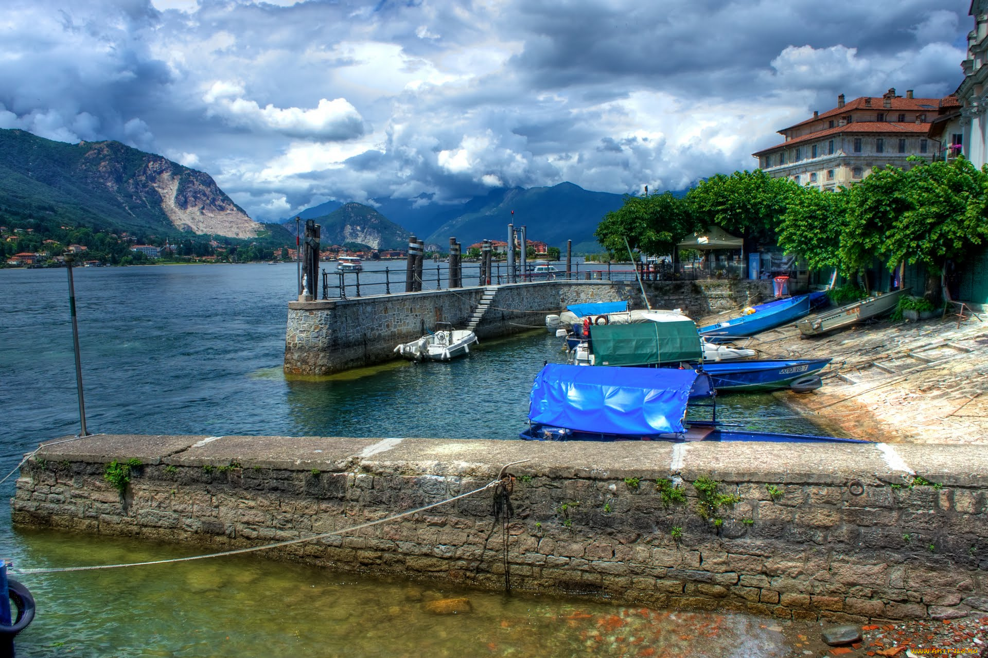 корабли, порты, причалы, стреза, пьемонт, италия