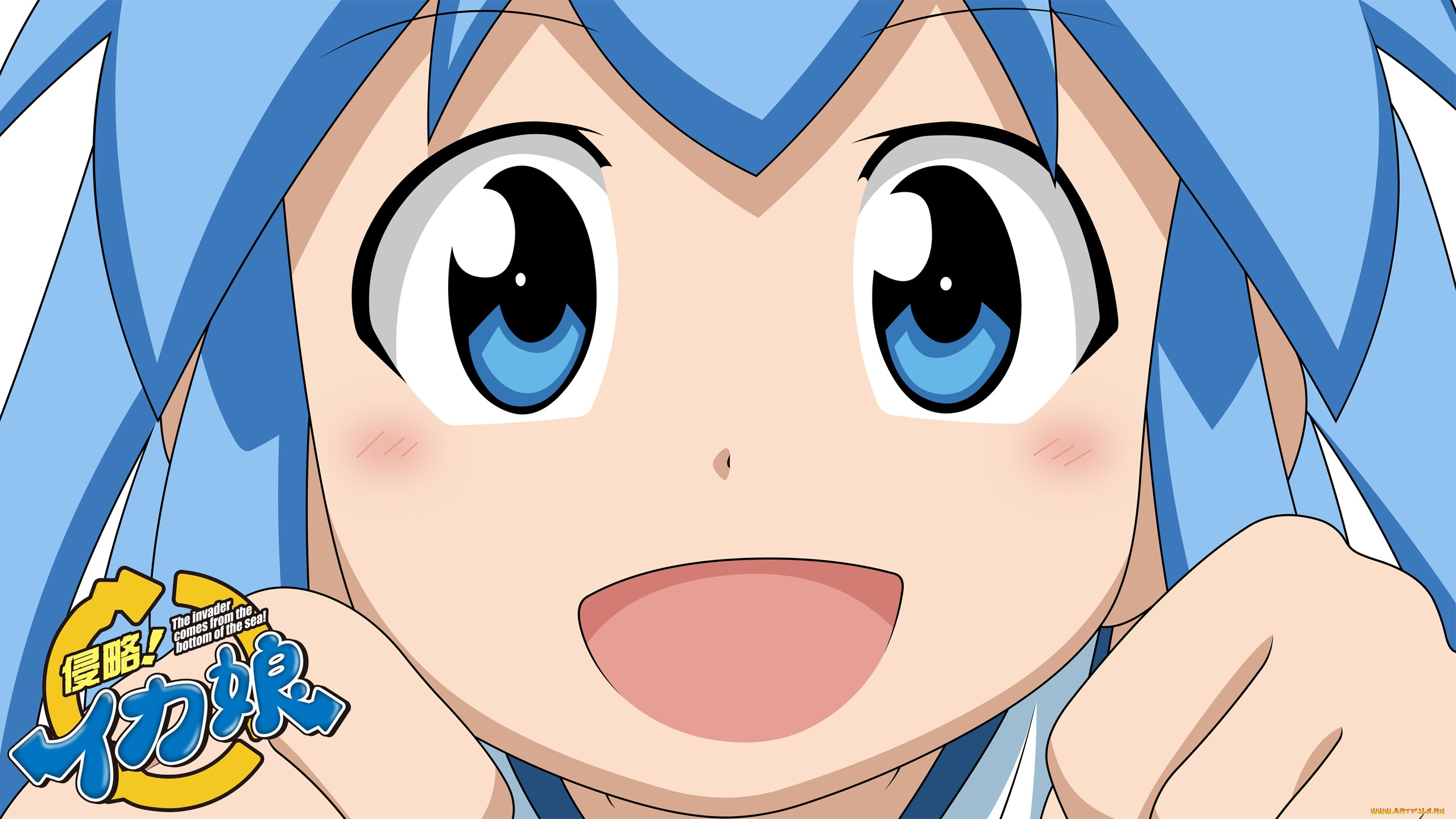 аниме, shinryaku, ika, musume, девушка