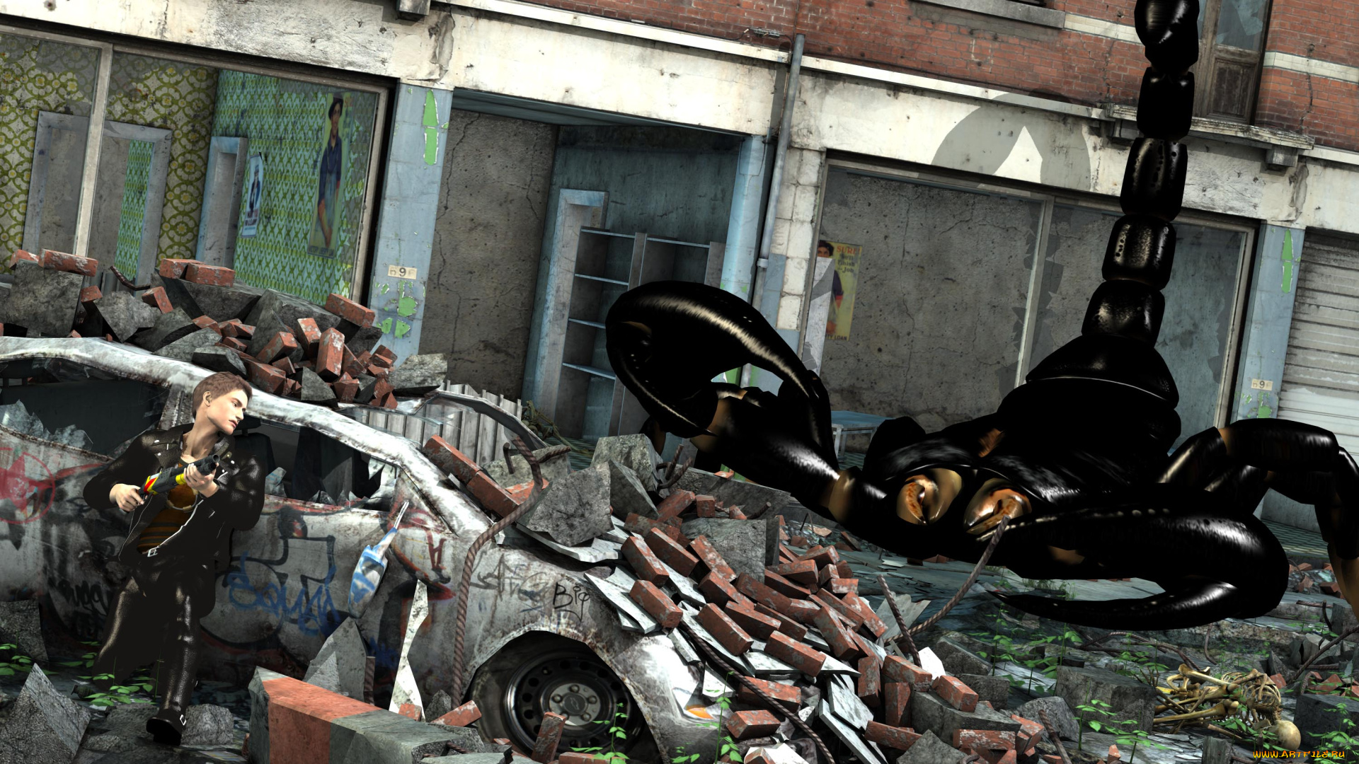 3д, графика, fantasy, фантазия, скорпион