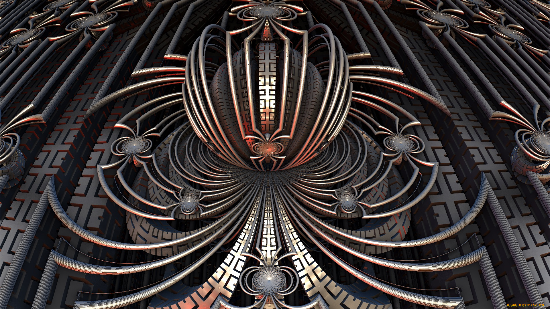 3д, графика, fractal, фракталы, узор, фон