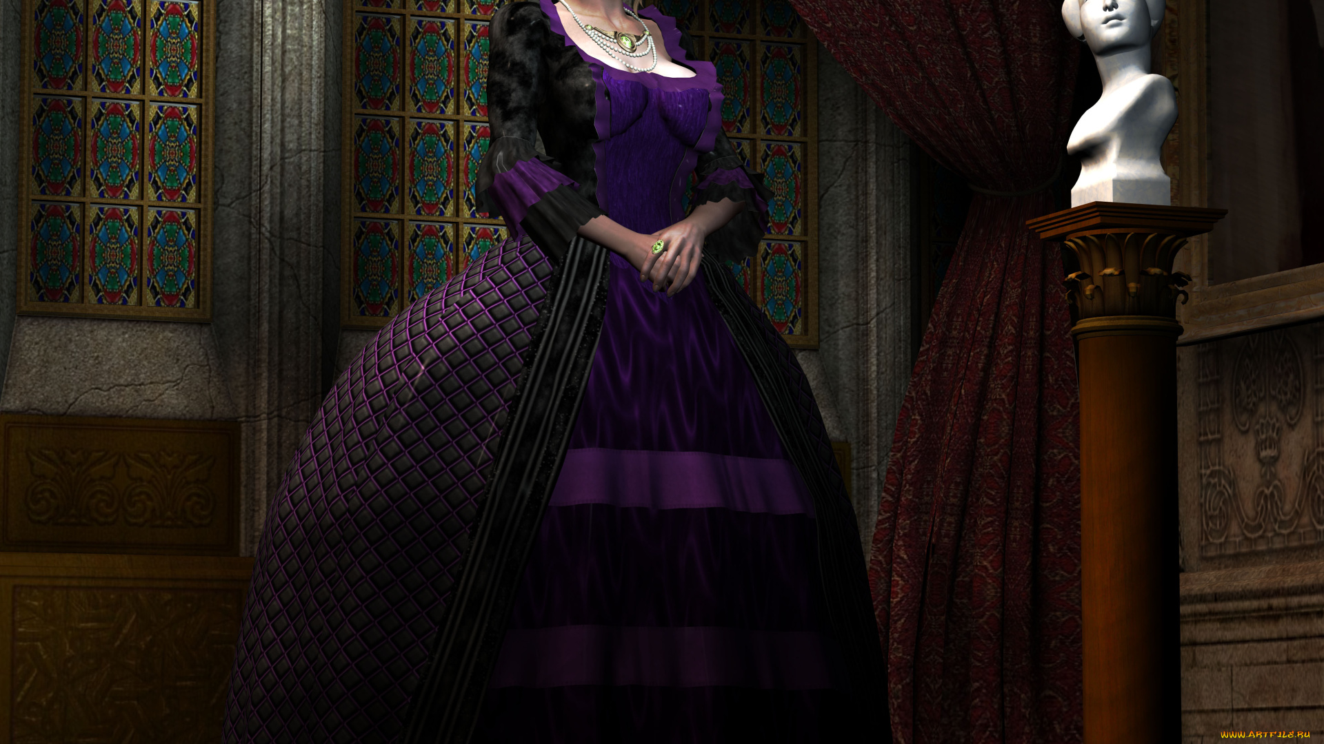 3д, графика, people, люди, девушка, комната