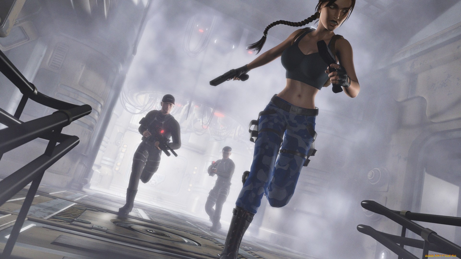 3д, графика, people, люди, девушка, оружие