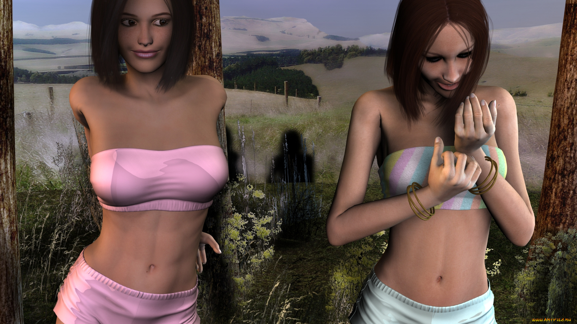 3д, графика, people, люди, девушки