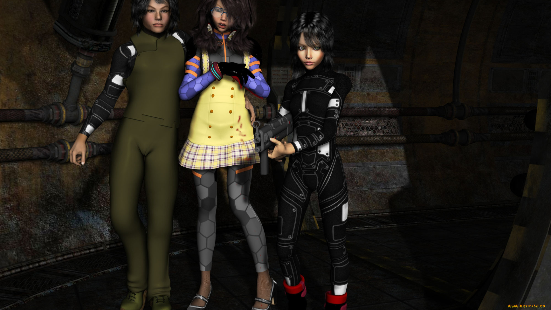 3д, графика, people, люди, девушки