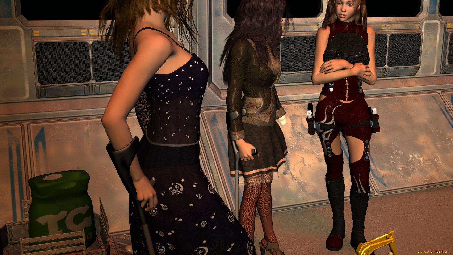 3д, графика, people, люди, девушки