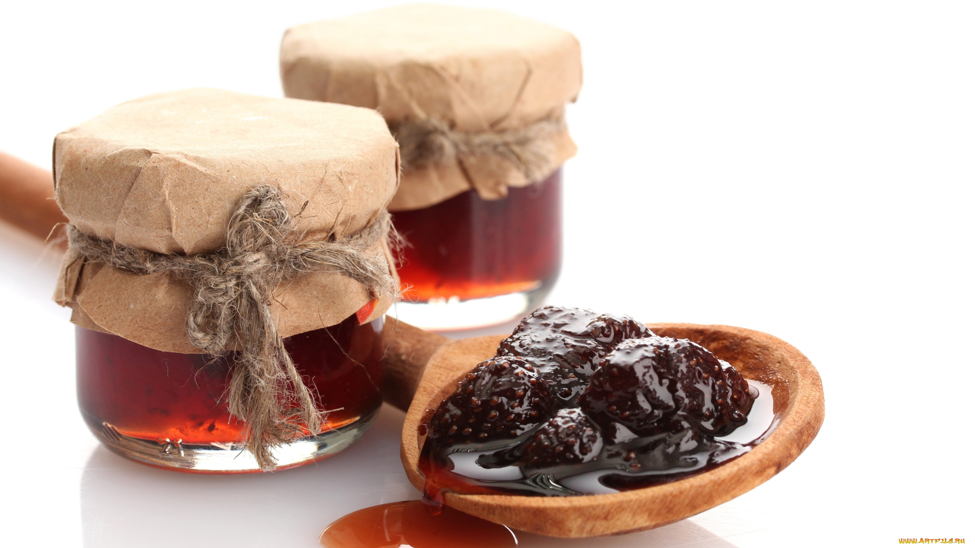 еда, мёд, варенье, повидло, джем, сладкое, ложка, баночки, клубника