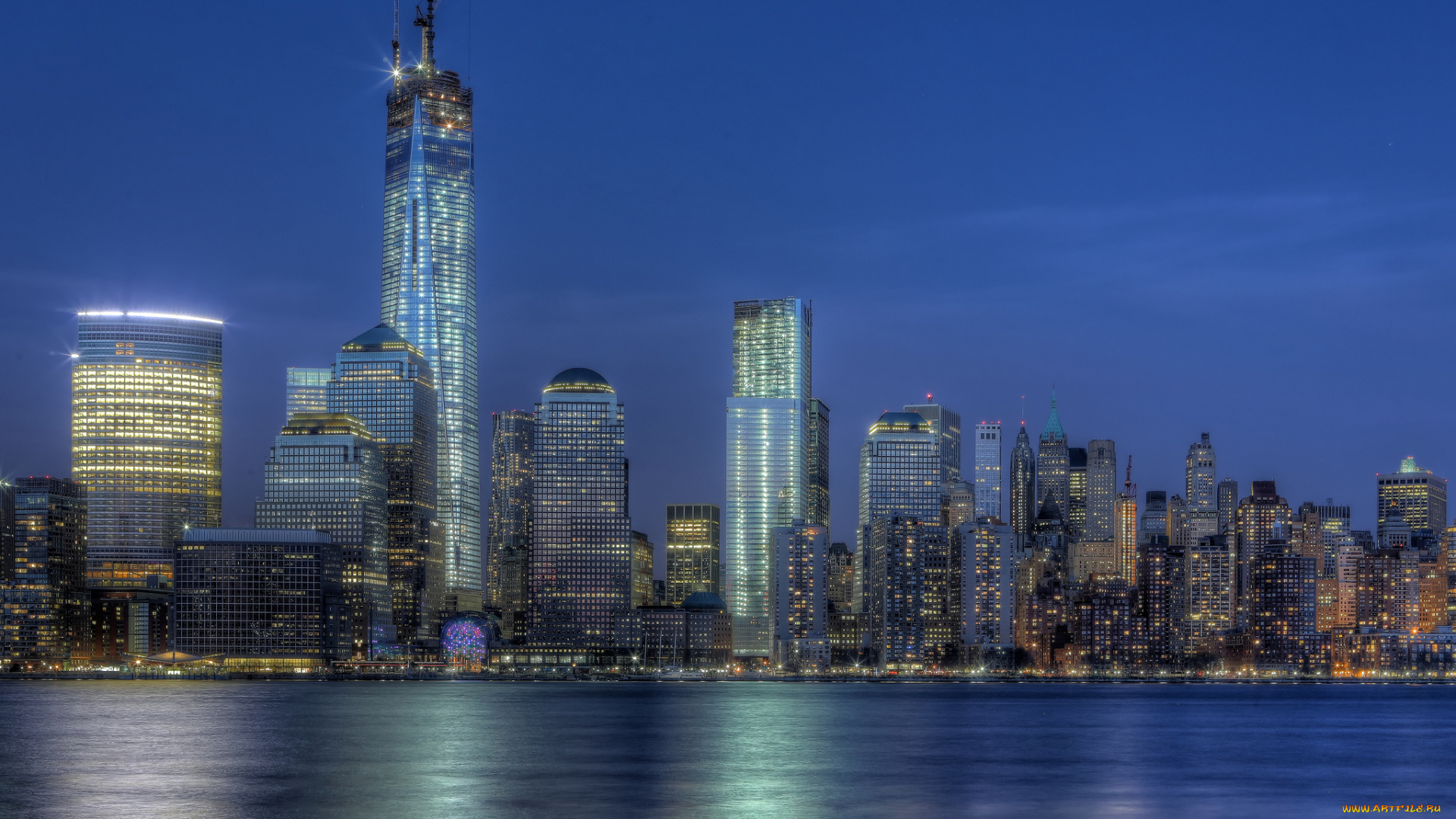 города, нью, йорк, сша, небоскребы, ночь, one, world, trade, center, new, york, city, freedom, tower, manhattan, 1, wtc, nyc, всемирный, торговый, центр, башня, свободы, манхэттен, здания, ночной, город