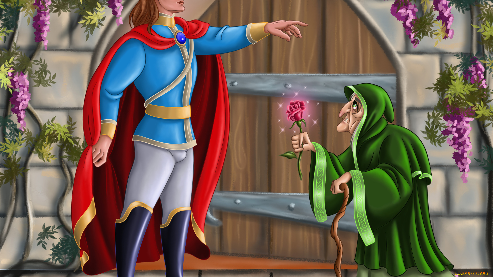 мультфильмы, beauty, and, the, beast, старушка, парень