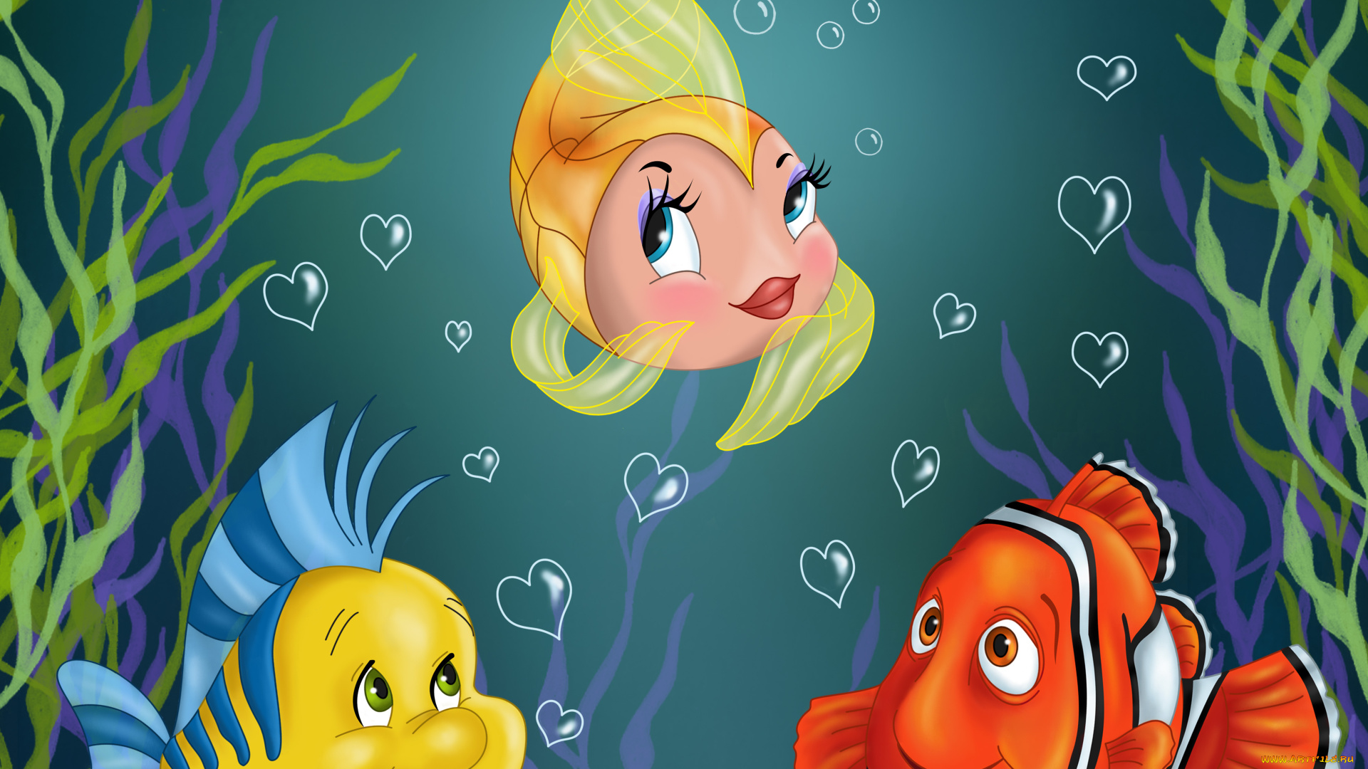 мультфильмы, finding, nemo, рыбы