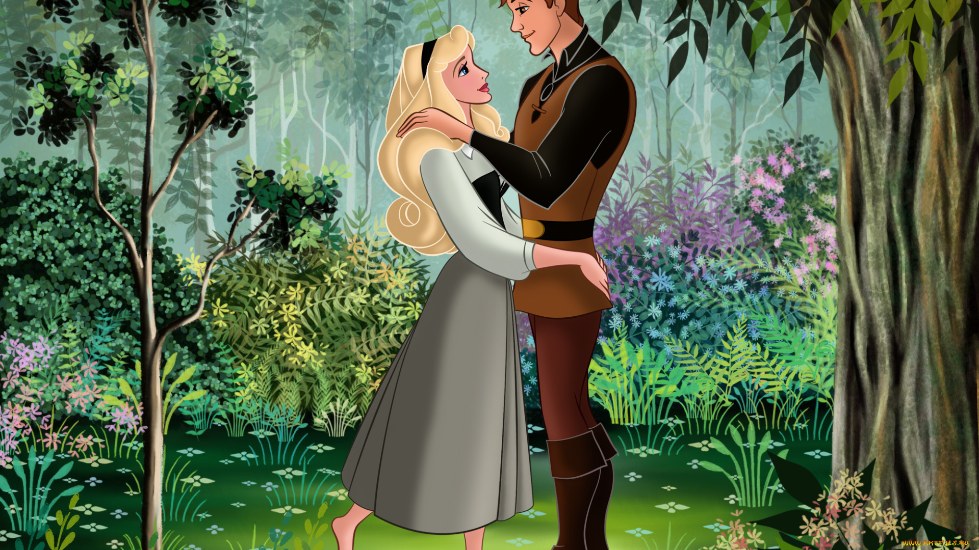 мультфильмы, sleeping, beauty, парень, девушка