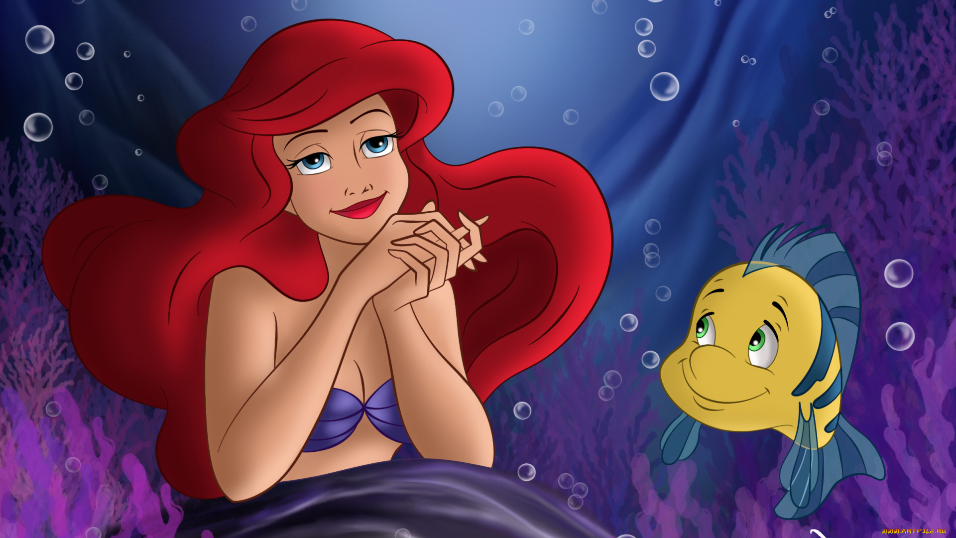 мультфильмы, the, little, mermaid, русалка, рыба