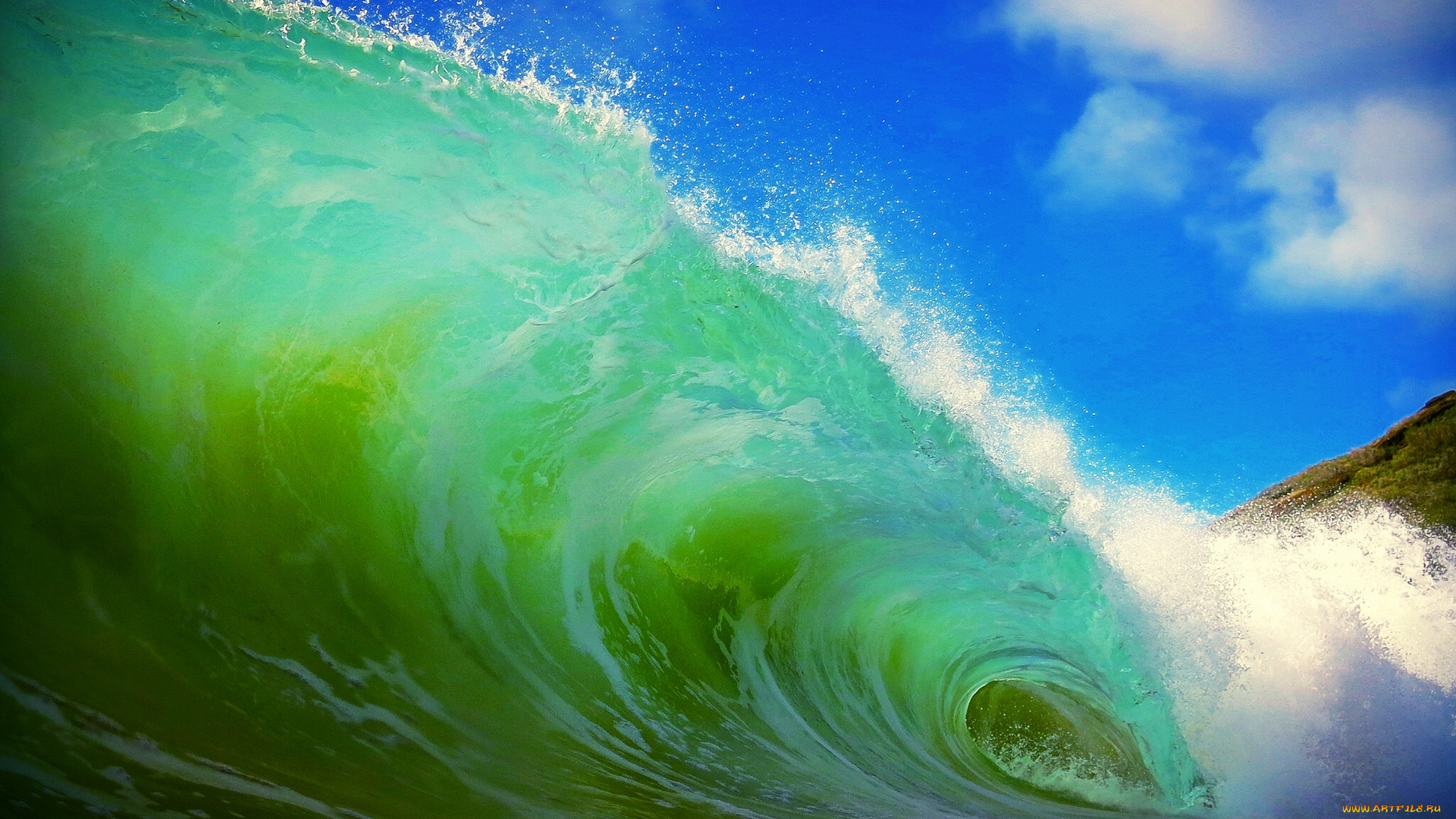 природа, стихия, океан, волна