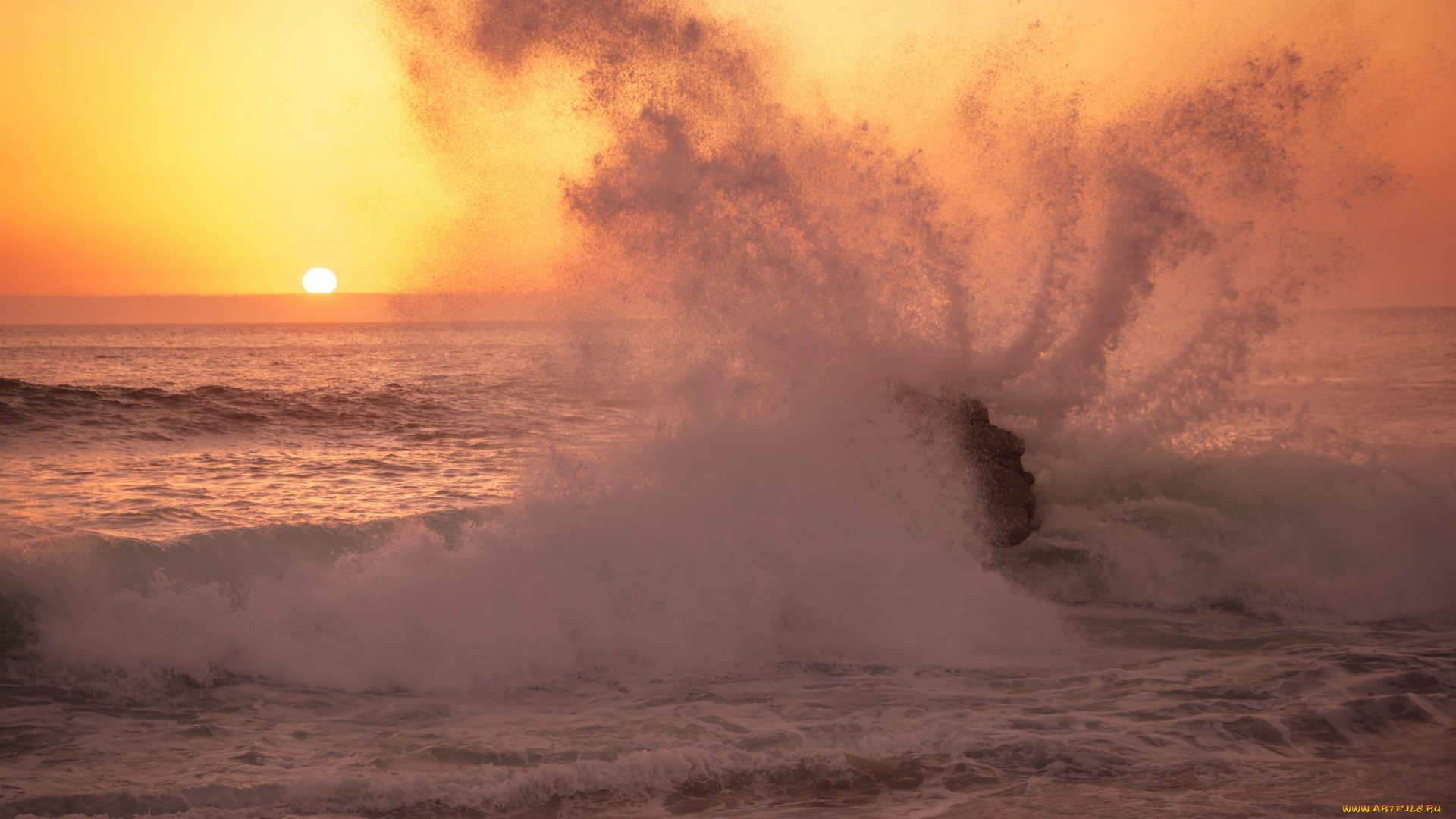 природа, стихия, солнце, калифорния, рассвет, брызги