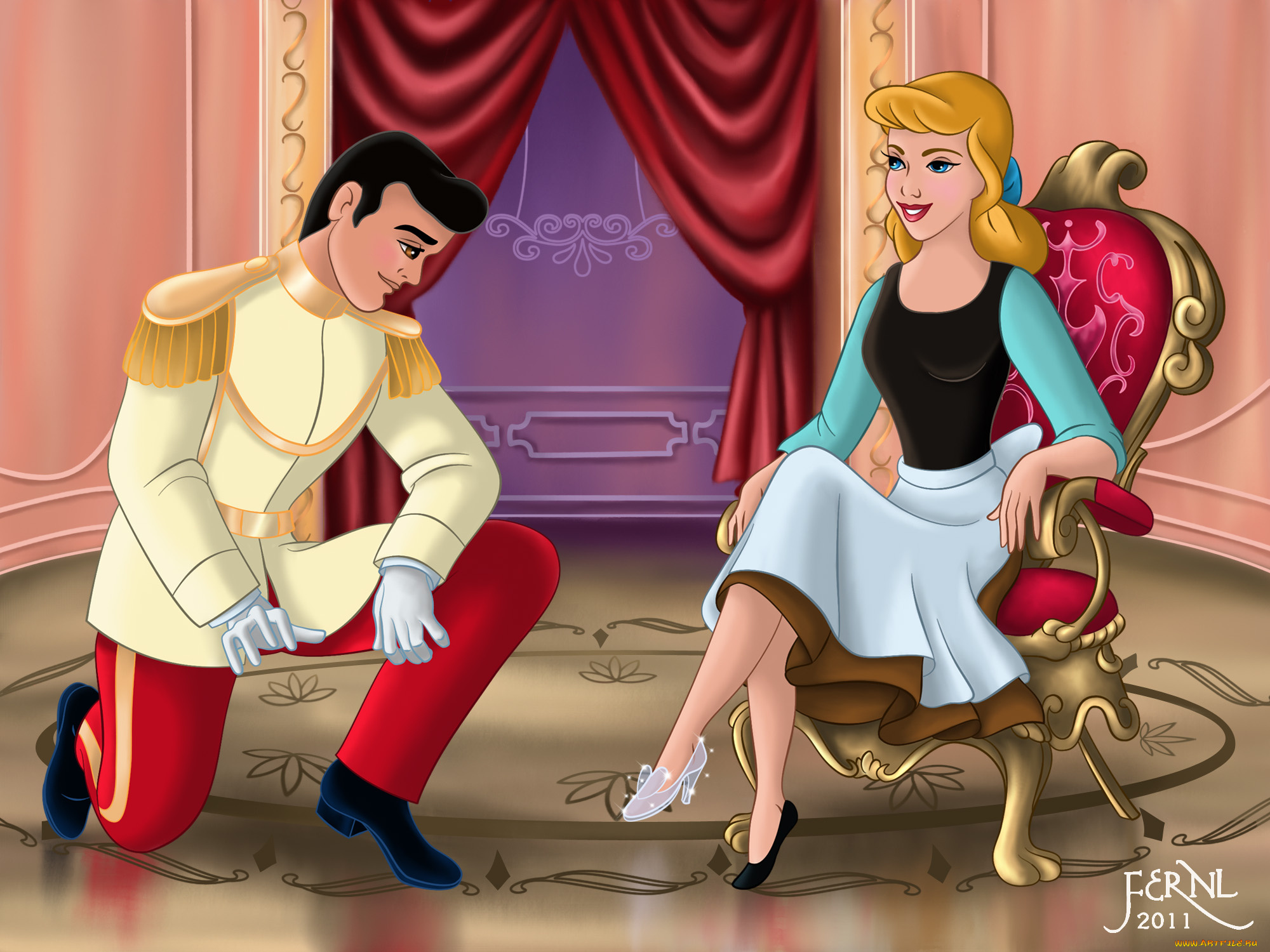 мультфильмы, cinderella, ii, dreams, come, true, девушка, парень