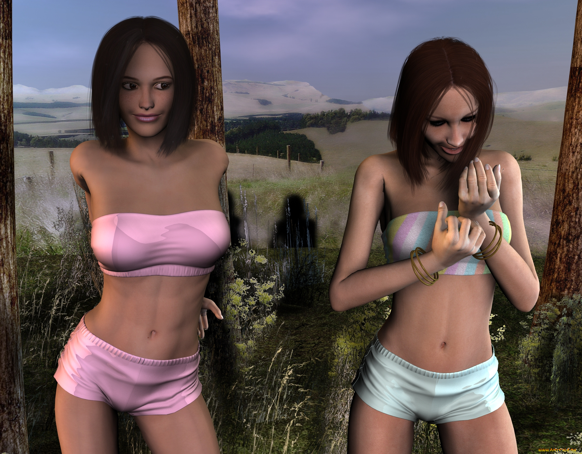 3д, графика, people, люди, девушки