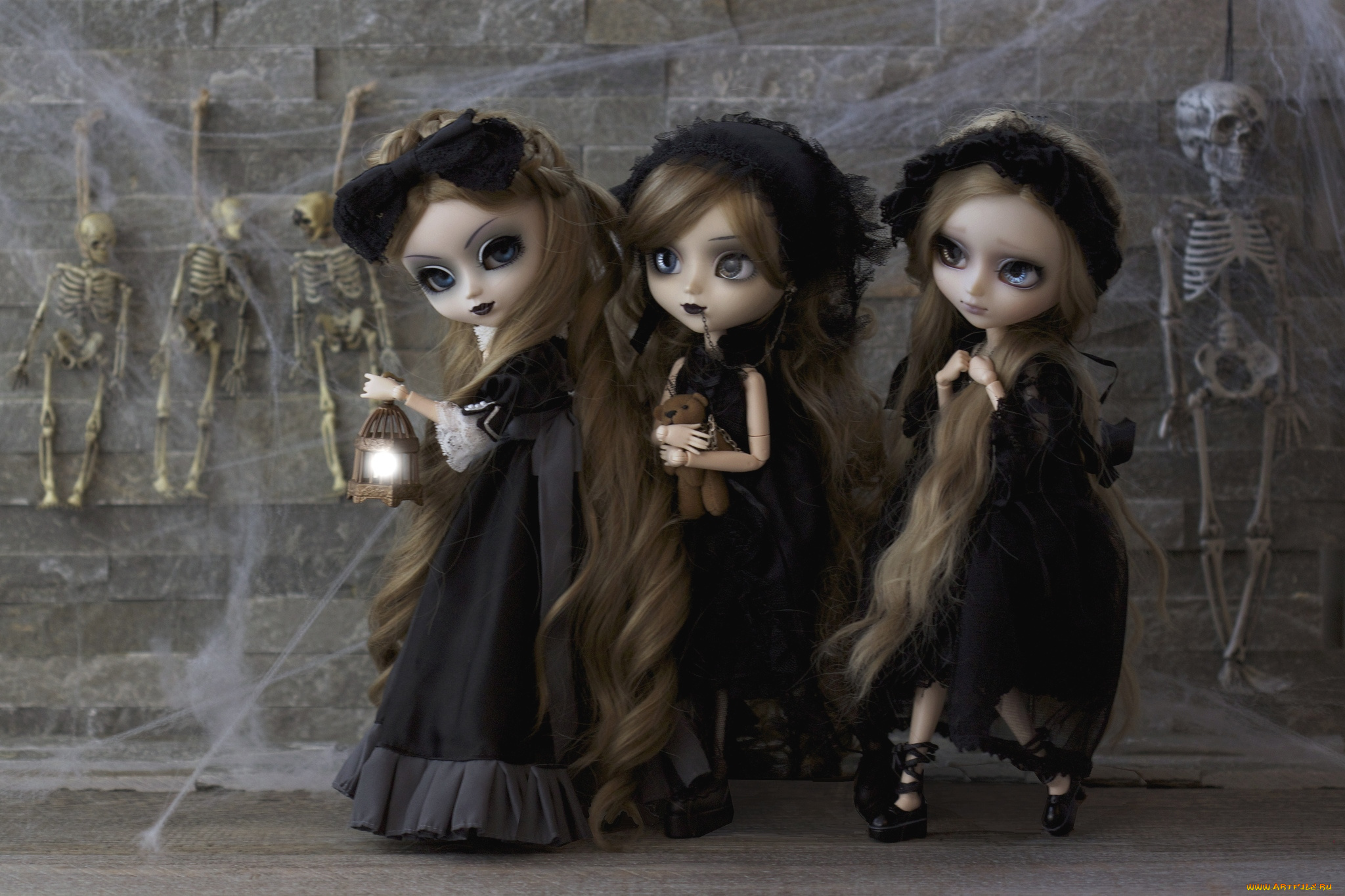 разное, игрушки, куклы, ведьмочки, скелеты