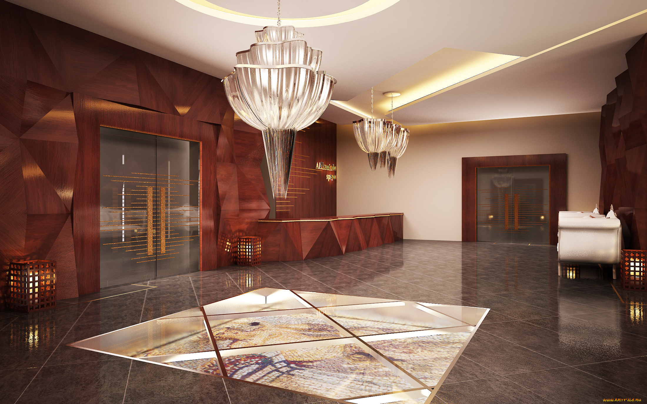 3д, графика, realism, реализм, зал, светильники