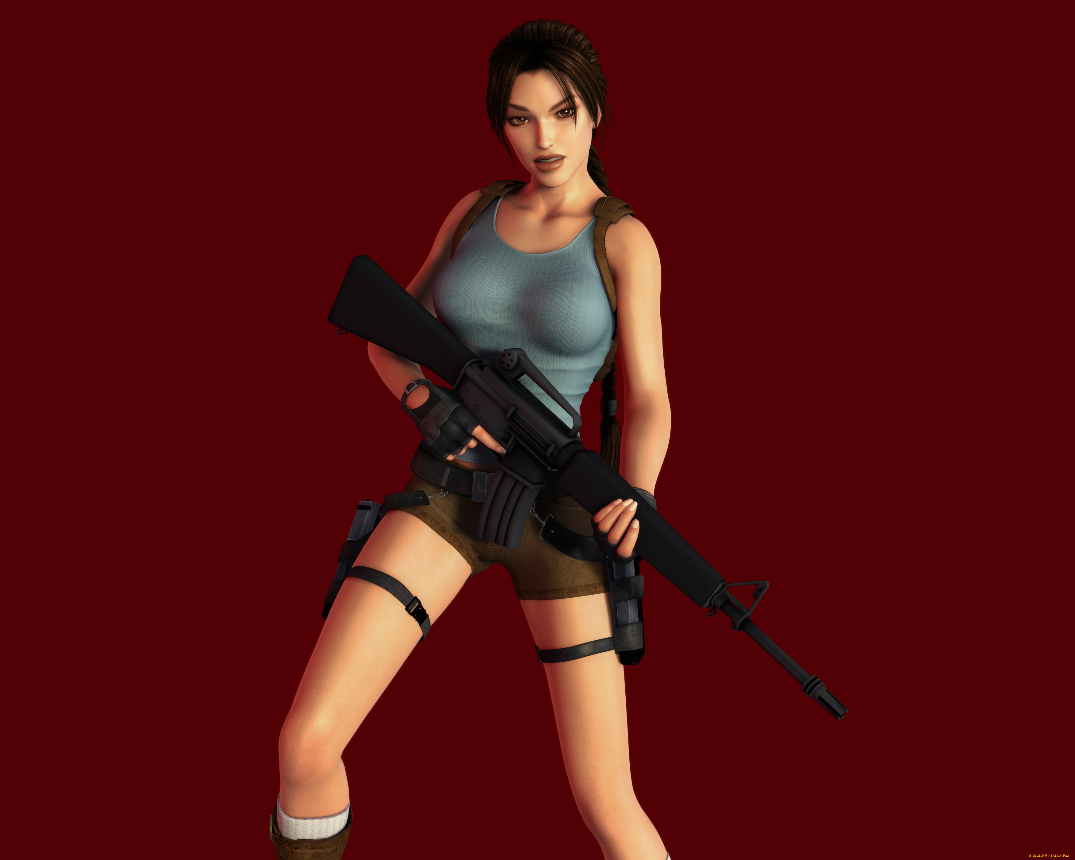 3д, графика, people, люди, оружие, девушка