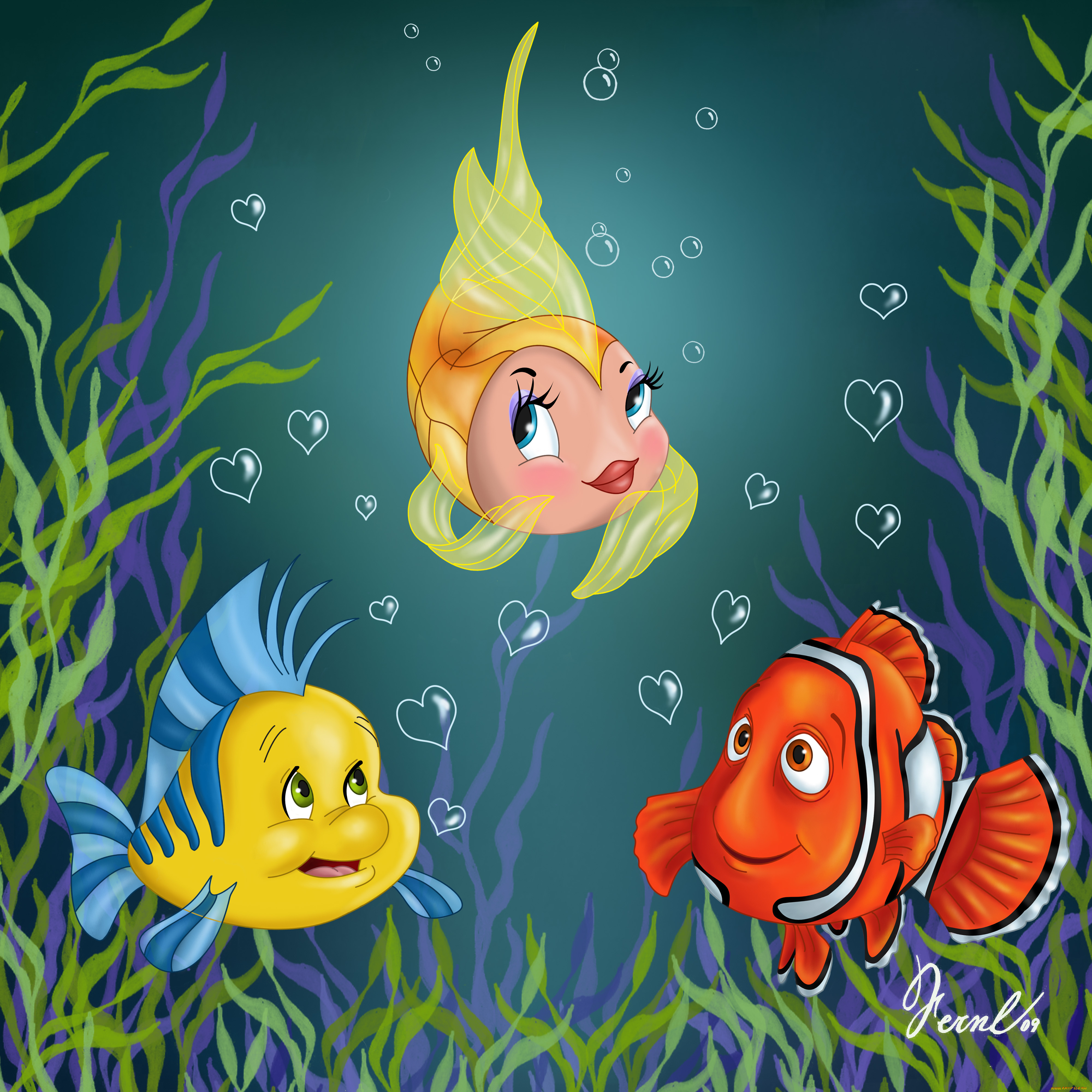 мультфильмы, finding, nemo, рыбы