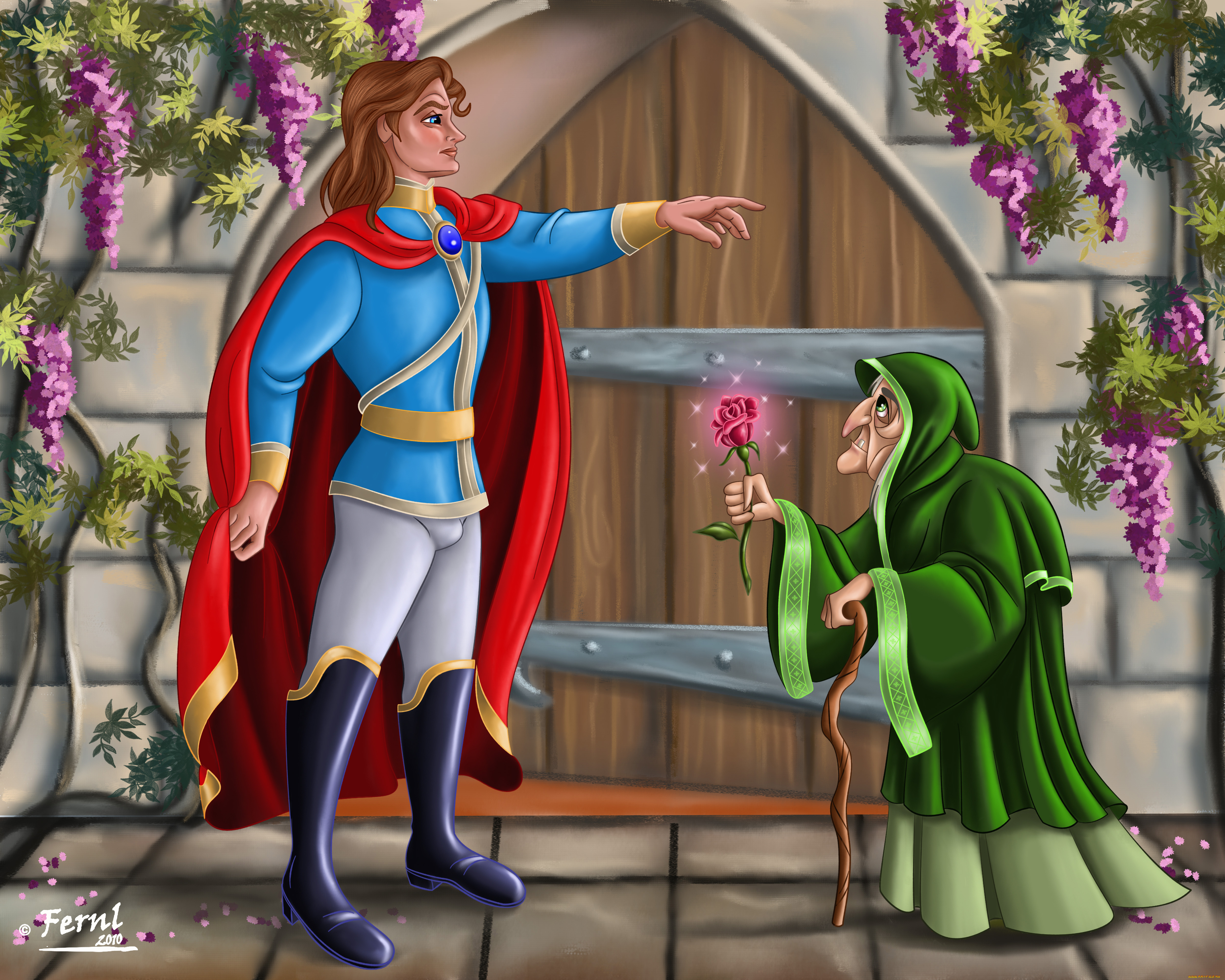 мультфильмы, beauty, and, the, beast, старушка, парень