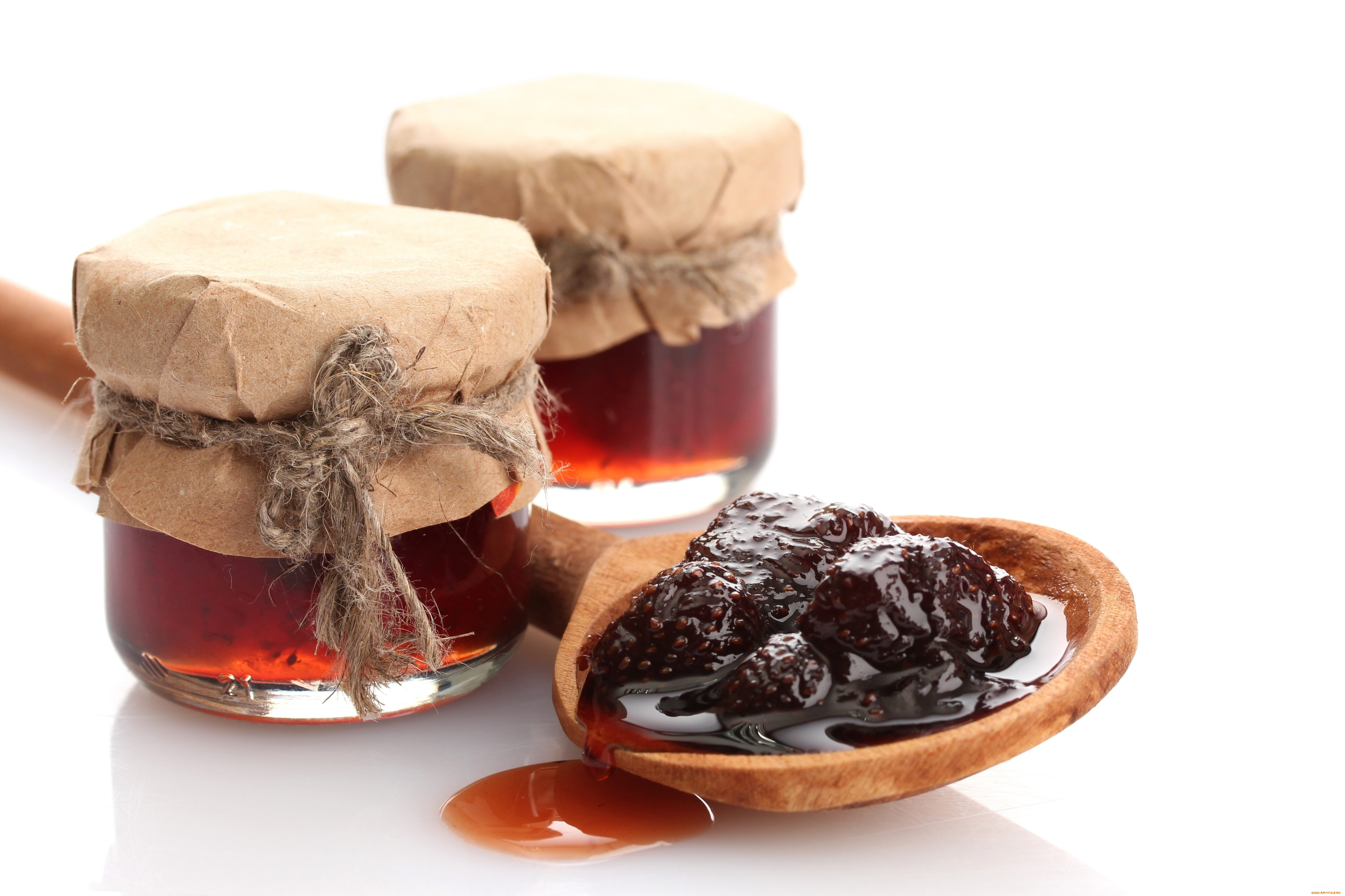 еда, мёд, варенье, повидло, джем, сладкое, ложка, баночки, клубника