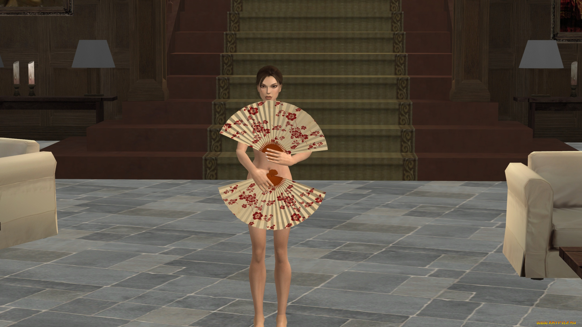 3д, графика, people, , люди, веера, девушка