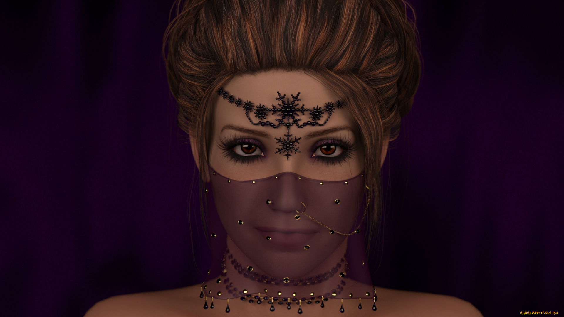 3д, графика, portraits, , портрет, девушка, взгляд