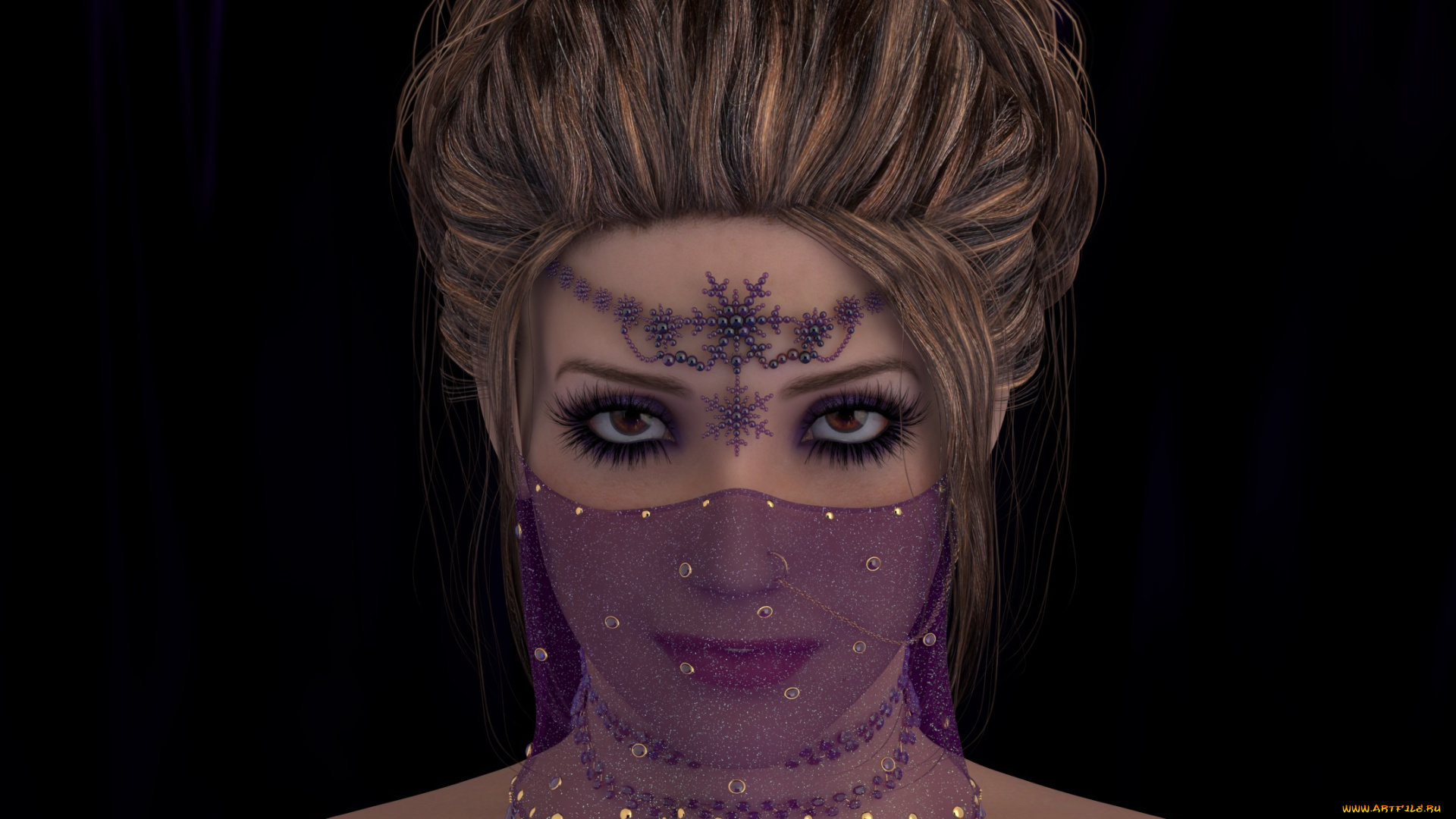 3д, графика, portraits, , портрет, взгляд, девушка