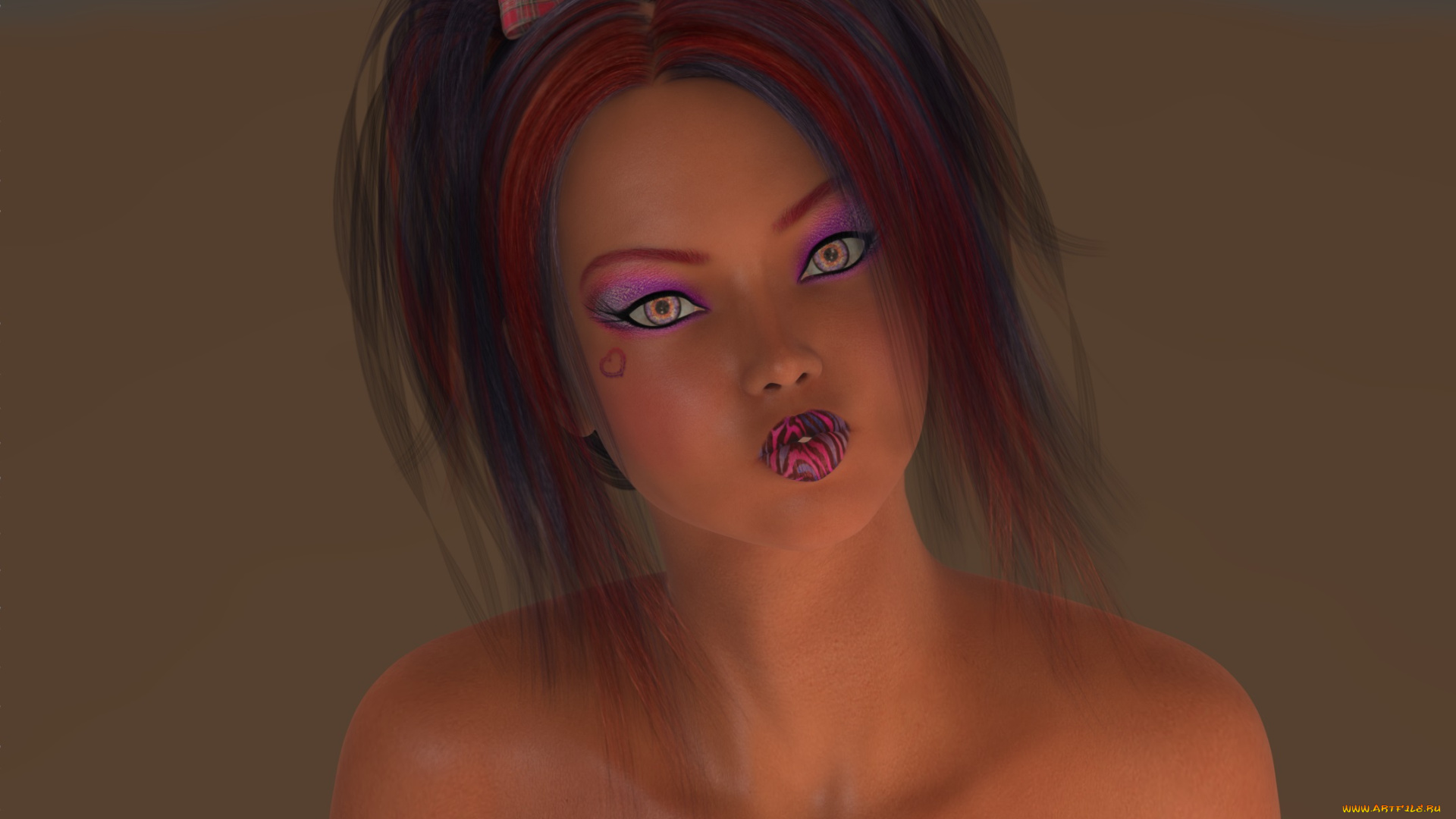 3д, графика, portraits, , портрет, взгляд, девушка