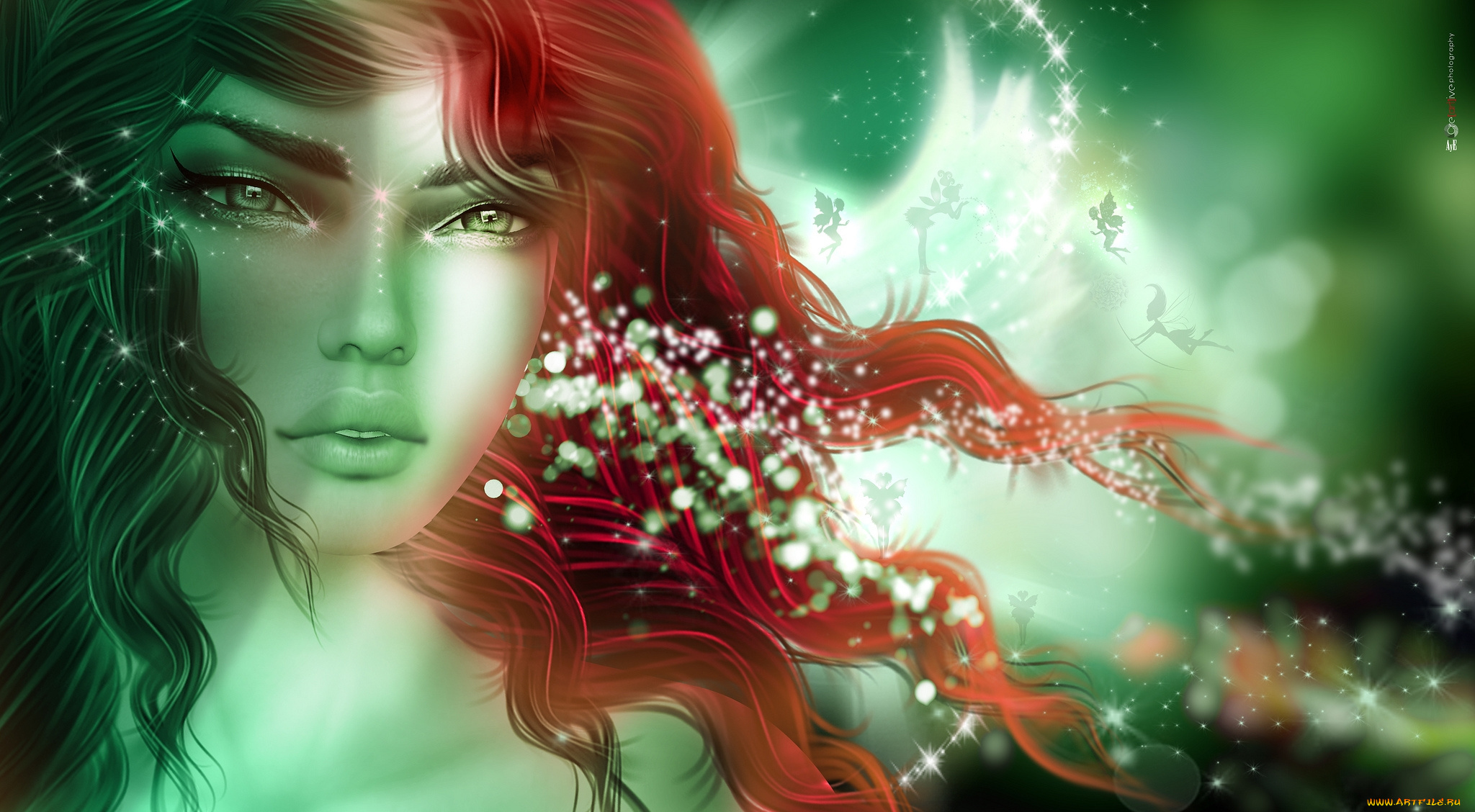 3д, графика, fantasy, , фантазия, лицо