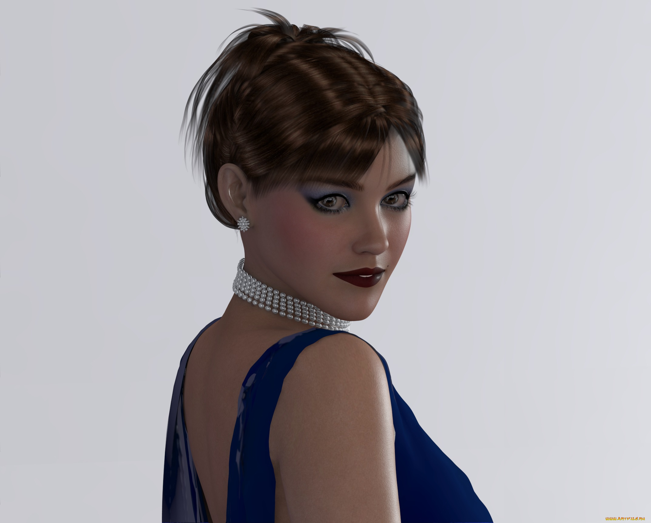 3д, графика, portraits, , портрет, девушка, взгляд