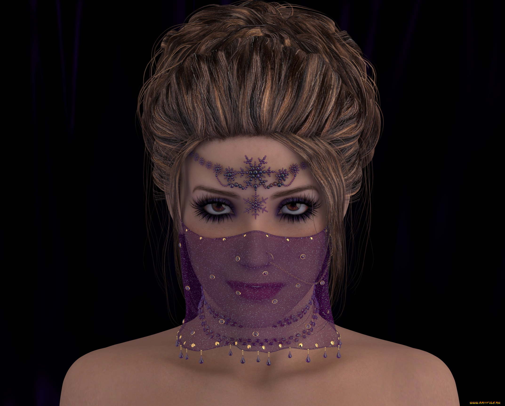 3д, графика, portraits, , портрет, взгляд, девушка