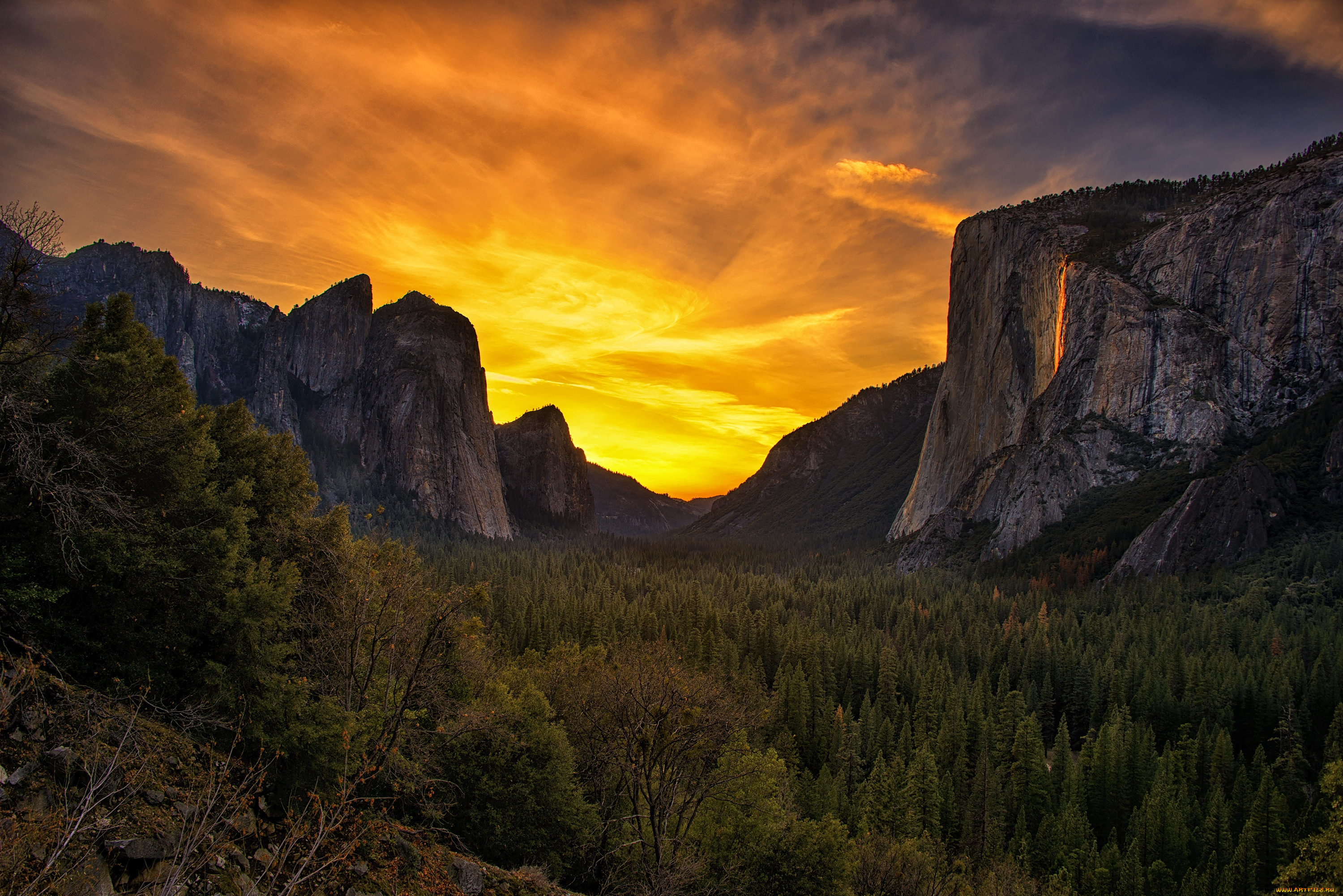 природа, горы, сша, америка, национальный, парк