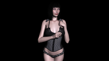 обоя 3д графика, people , люди, девушка, взгляд, фон