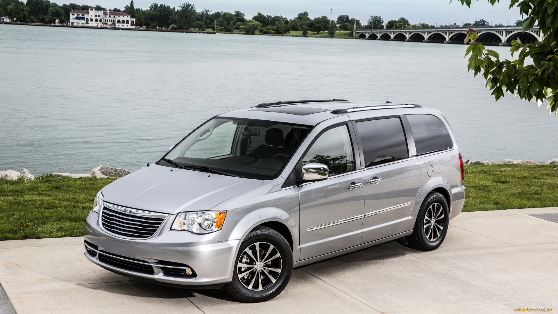2015, chrysler, town, and, country, автомобили, chrysler, серебристый