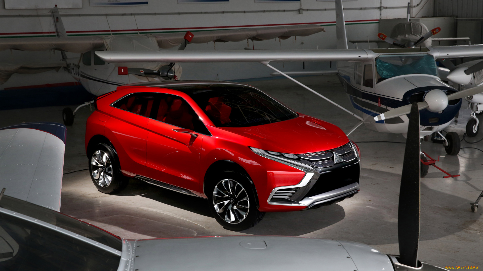 2015, mitsubishi, xr-phev, ii, автомобили, mitsubishi, тюнинг, красный