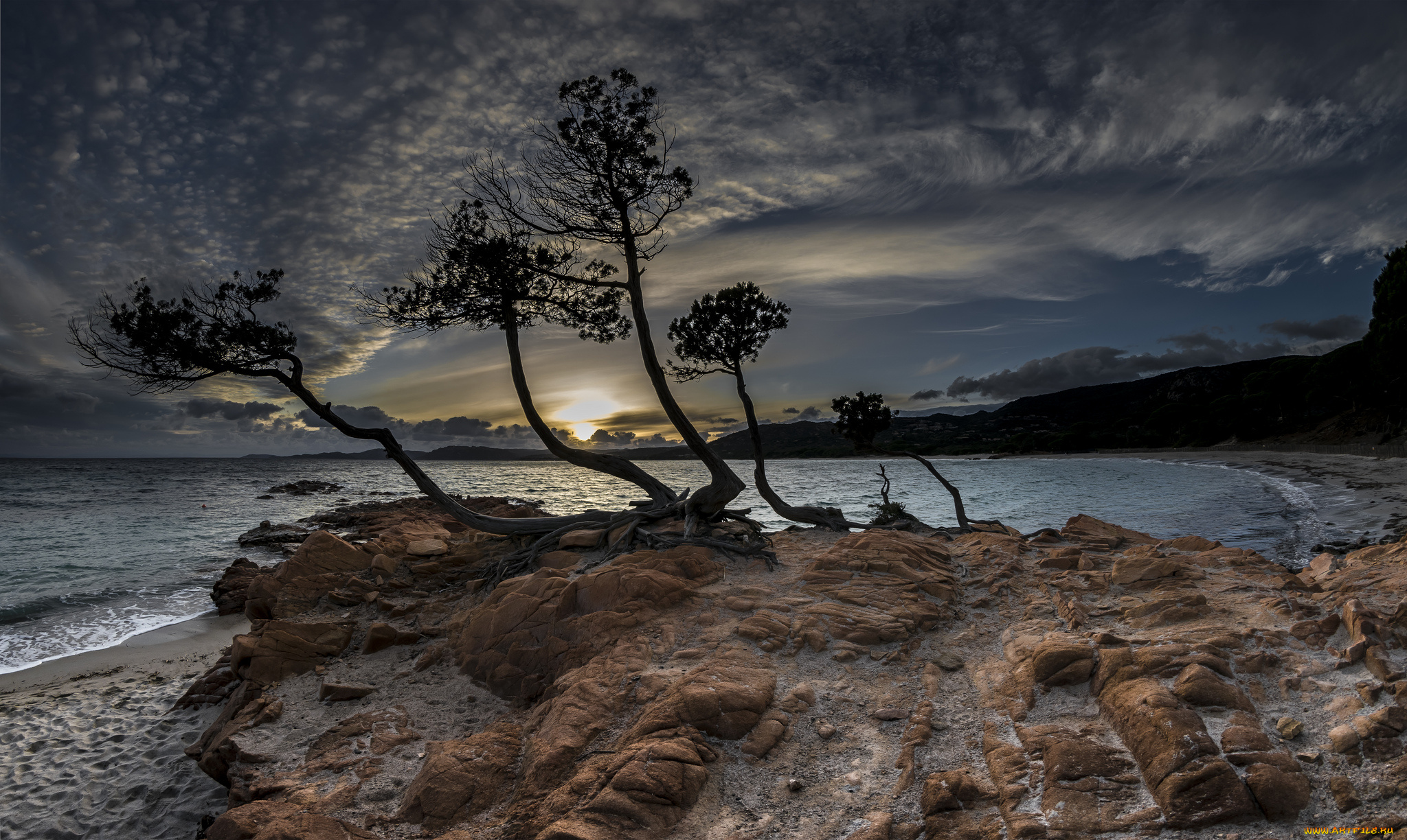 природа, восходы, закаты, сумерки, океан