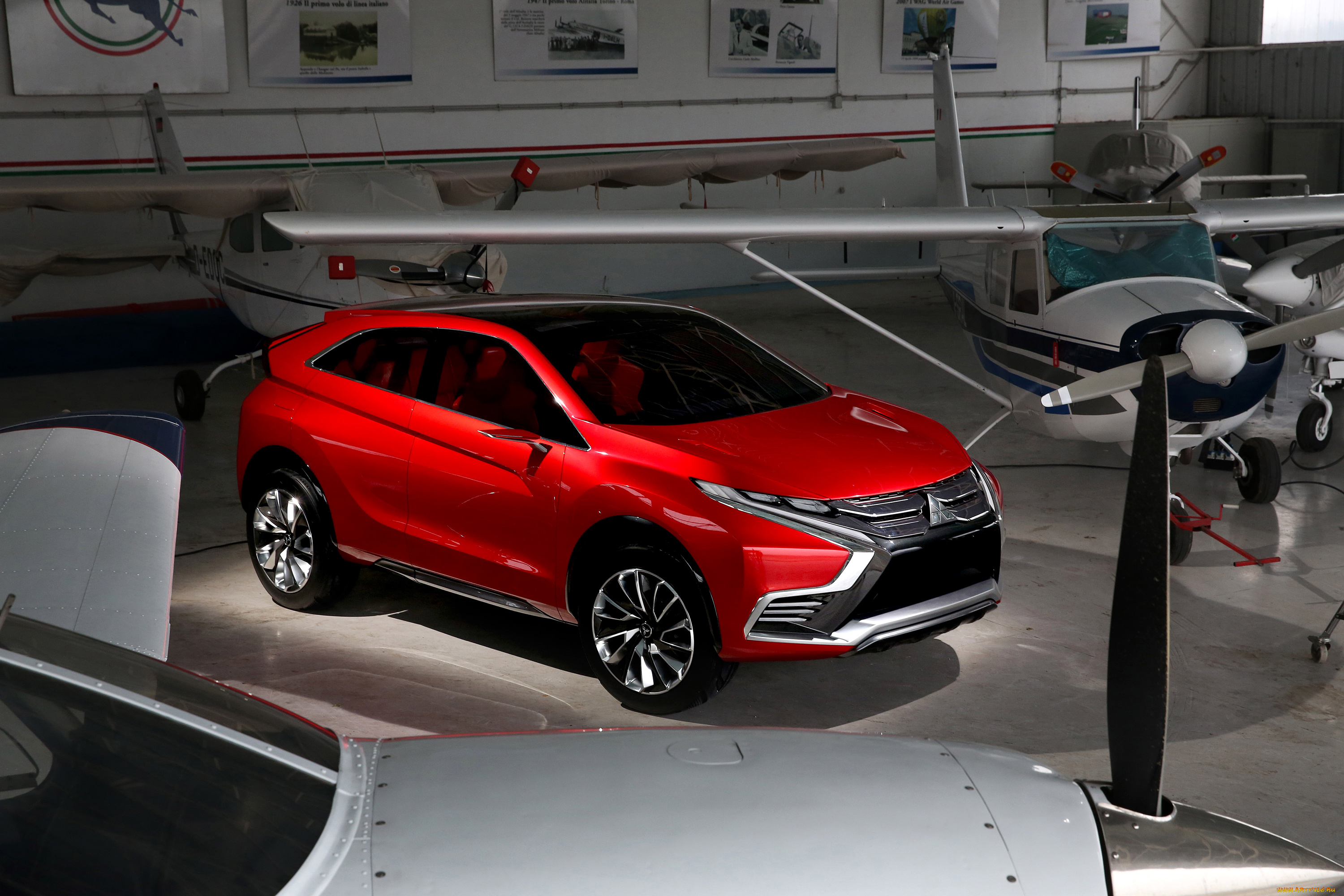2015, mitsubishi, xr-phev, ii, автомобили, mitsubishi, тюнинг, красный