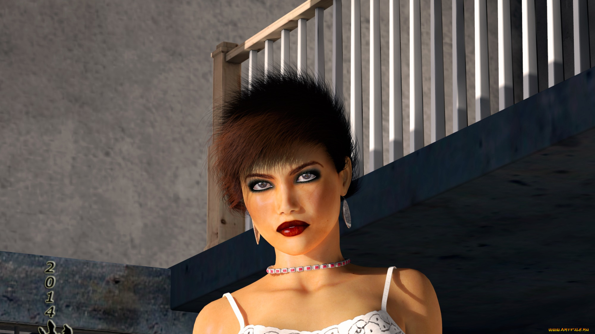 3д, графика, люди, , people, девушка, взгляд, фон